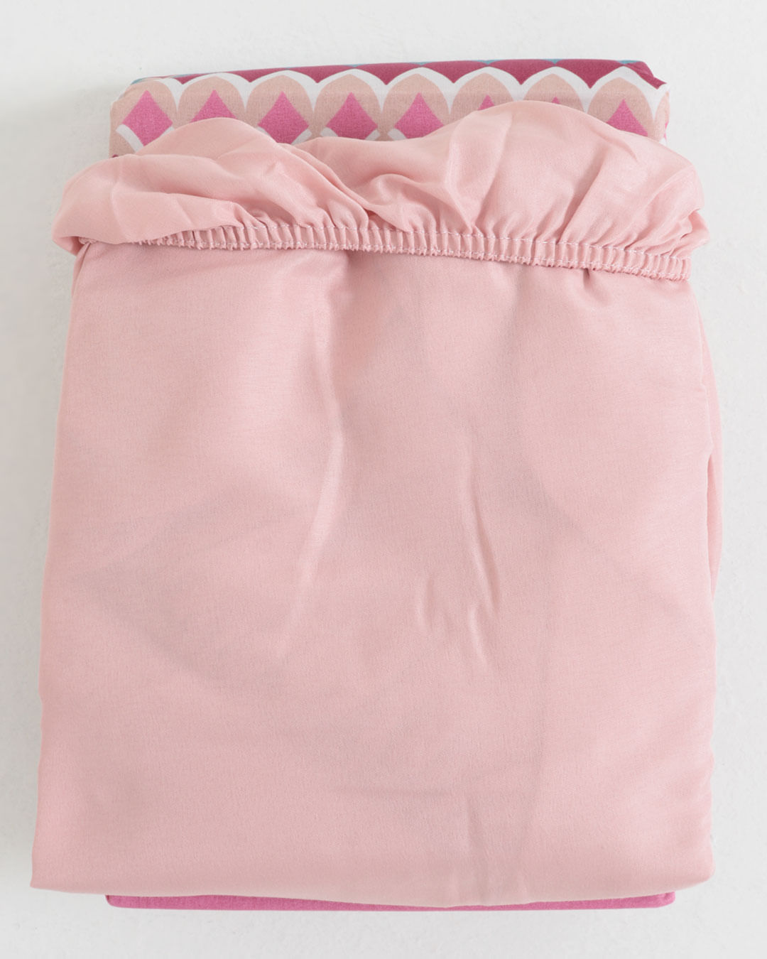 Jogo-De-Cama-Casal-Caprice---4-Pecas---Rosa-Geometrico