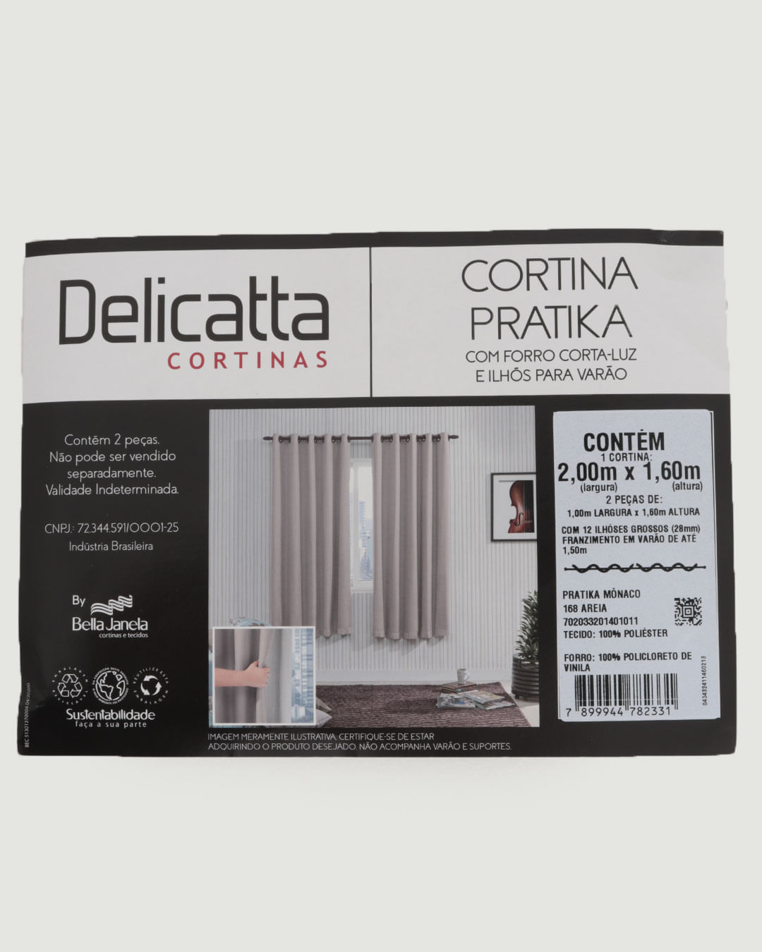 Cortina-Pratika-Monaco-200x160---Bege-Claro