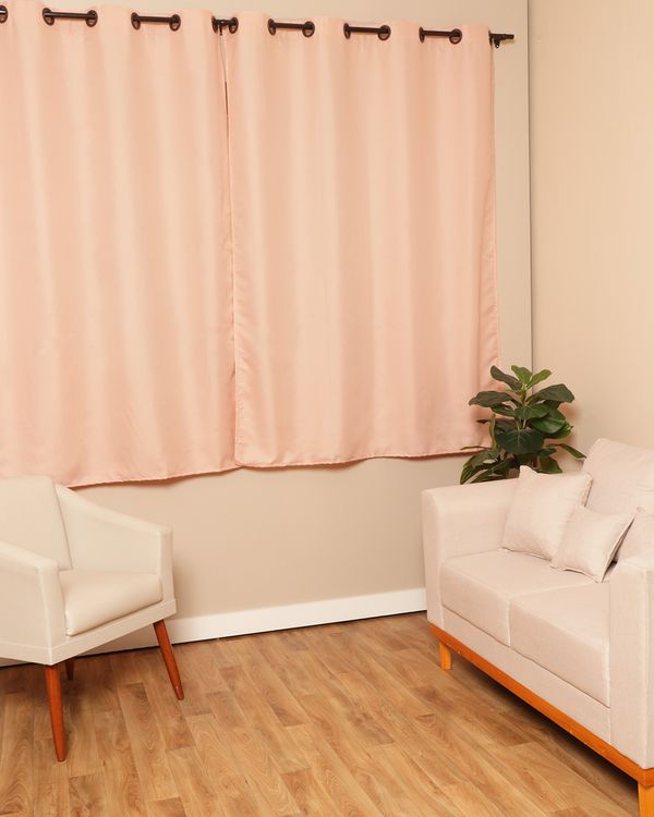 Cortina Isabel Branyl 180cm x 200cm Texturizada Rosa UN