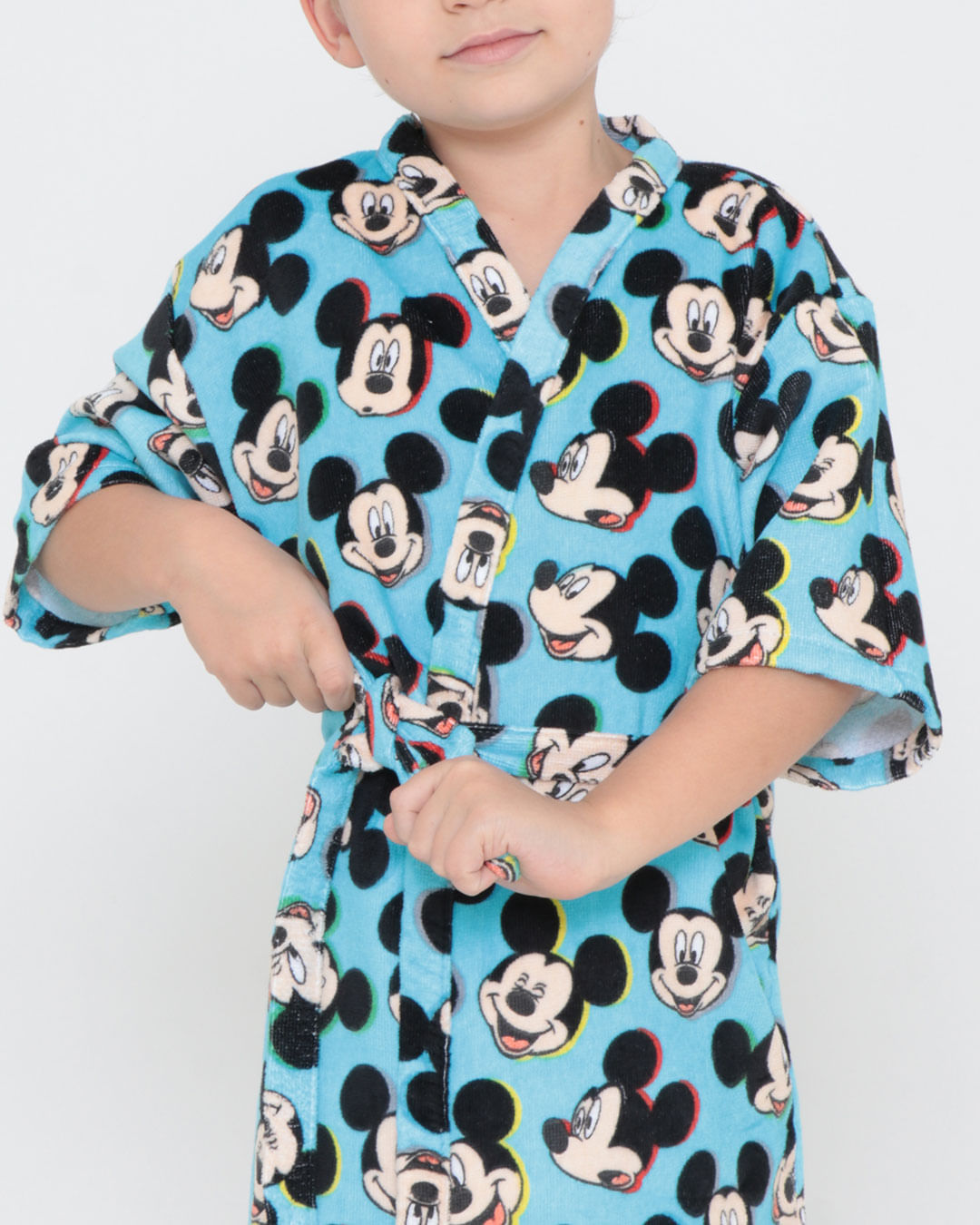 Roupao-Inf-Veludo---Mickey-Colors---Azul-Claro