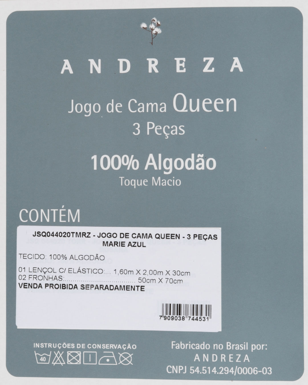 Jg-Cama-Queen-Marie-Azul---3-Pc---Branco-Floral