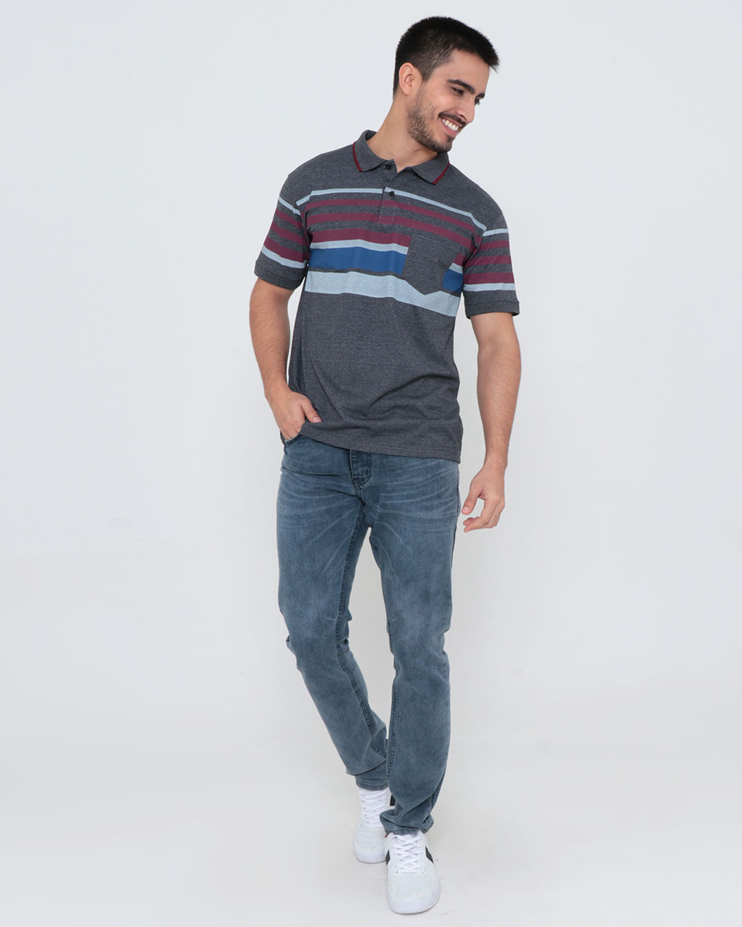 Polo-Ib11625-List-Bolso-Preta-Pgg---Mescla-Listrado