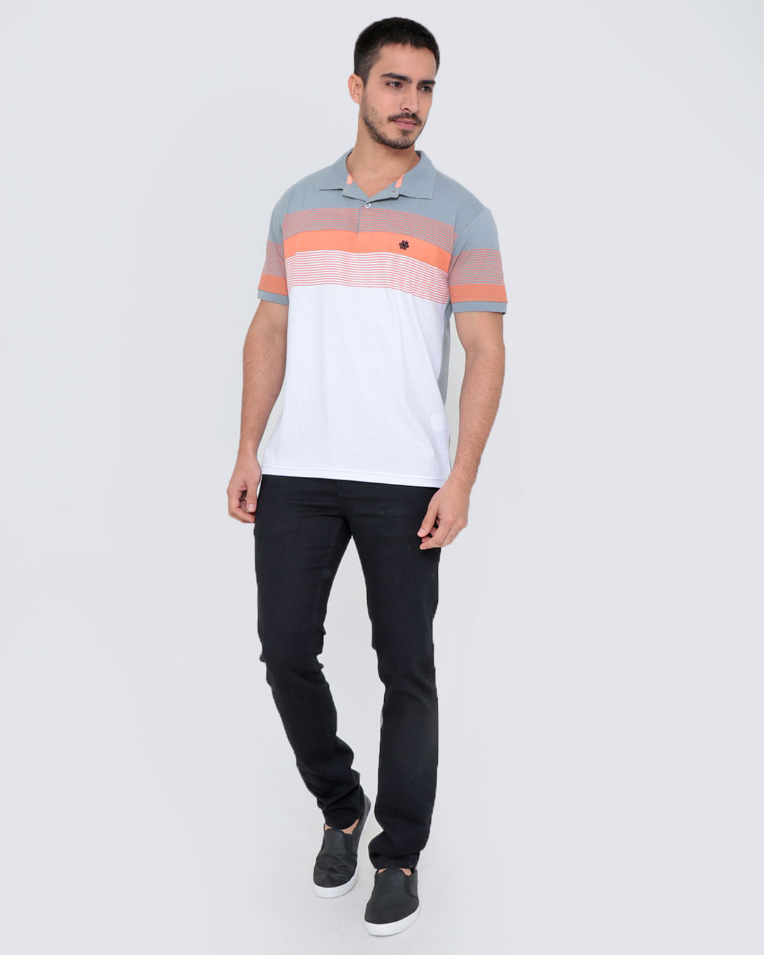 Polo-Ib10090-Listrprint-Cinza-Claro-Pgg---Cinza-Listrado