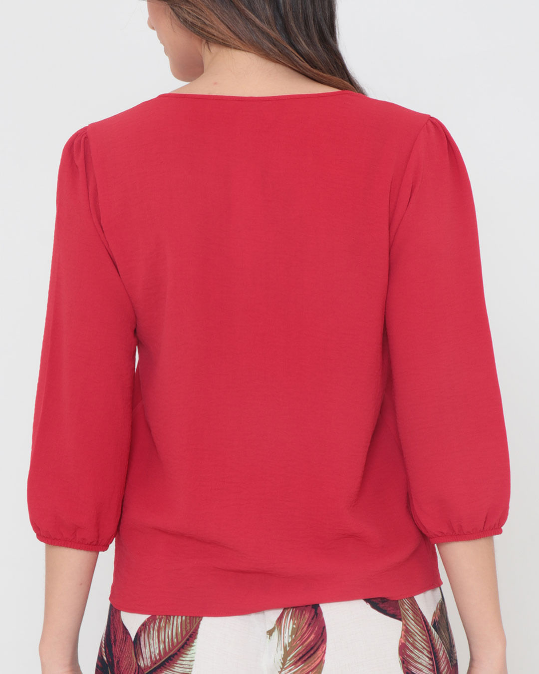 Blusa-6400-Manga-78-Detalhe-Gola---Vermelho-Medio