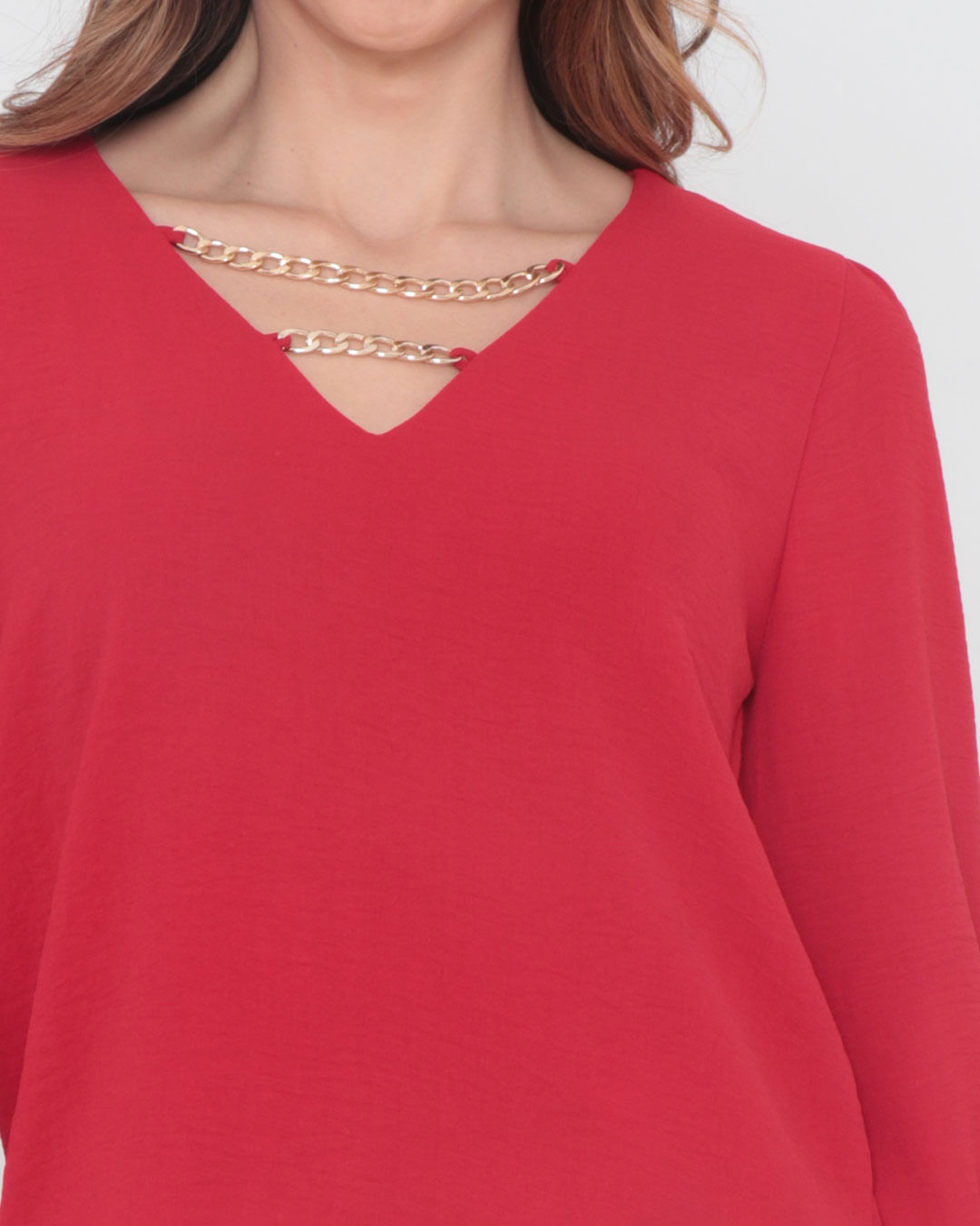 Blusa-6400-Manga-78-Detalhe-Gola---Vermelho-Medio