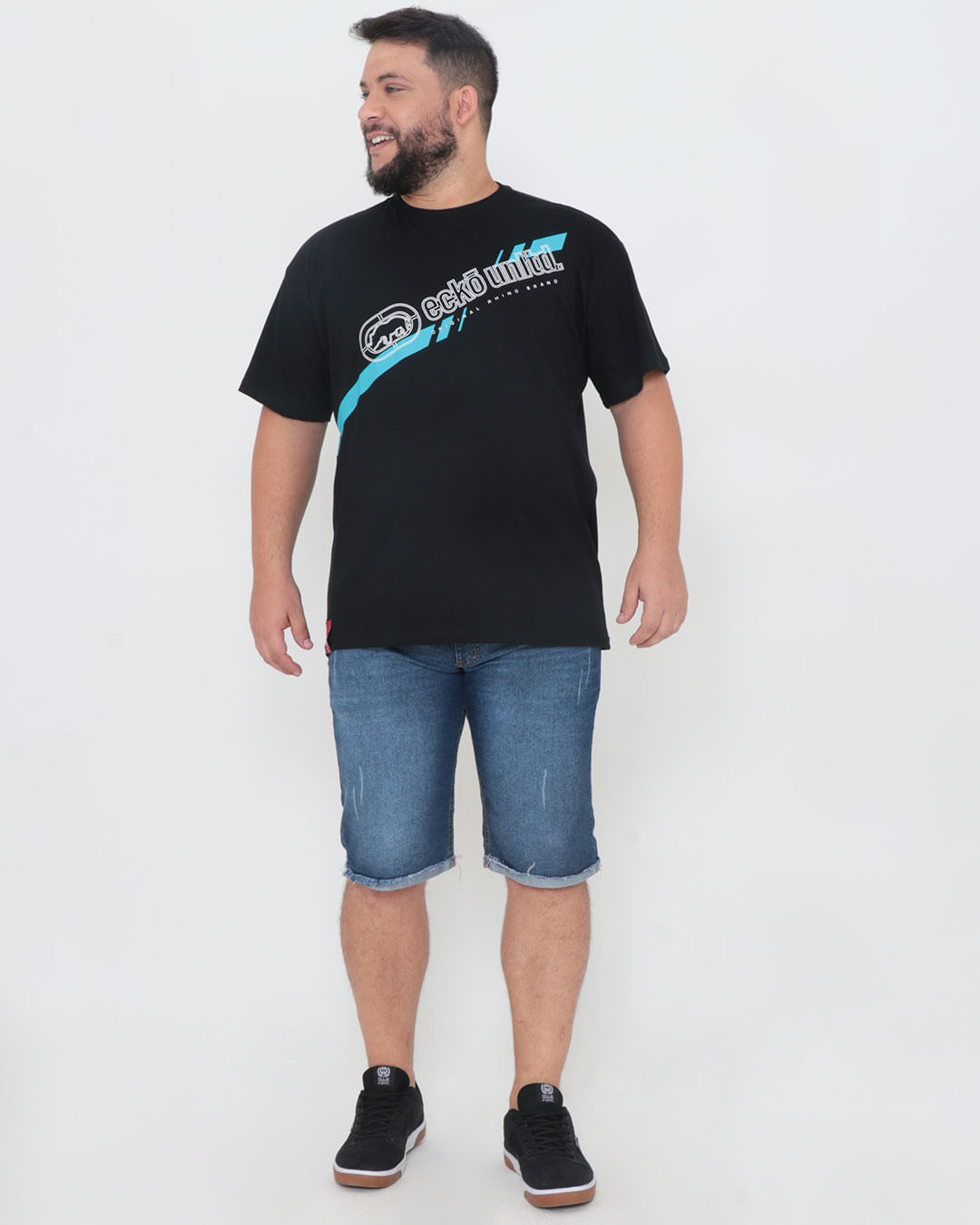 Camiseta-U050a-Estampada-Ecko-Plus---Preto