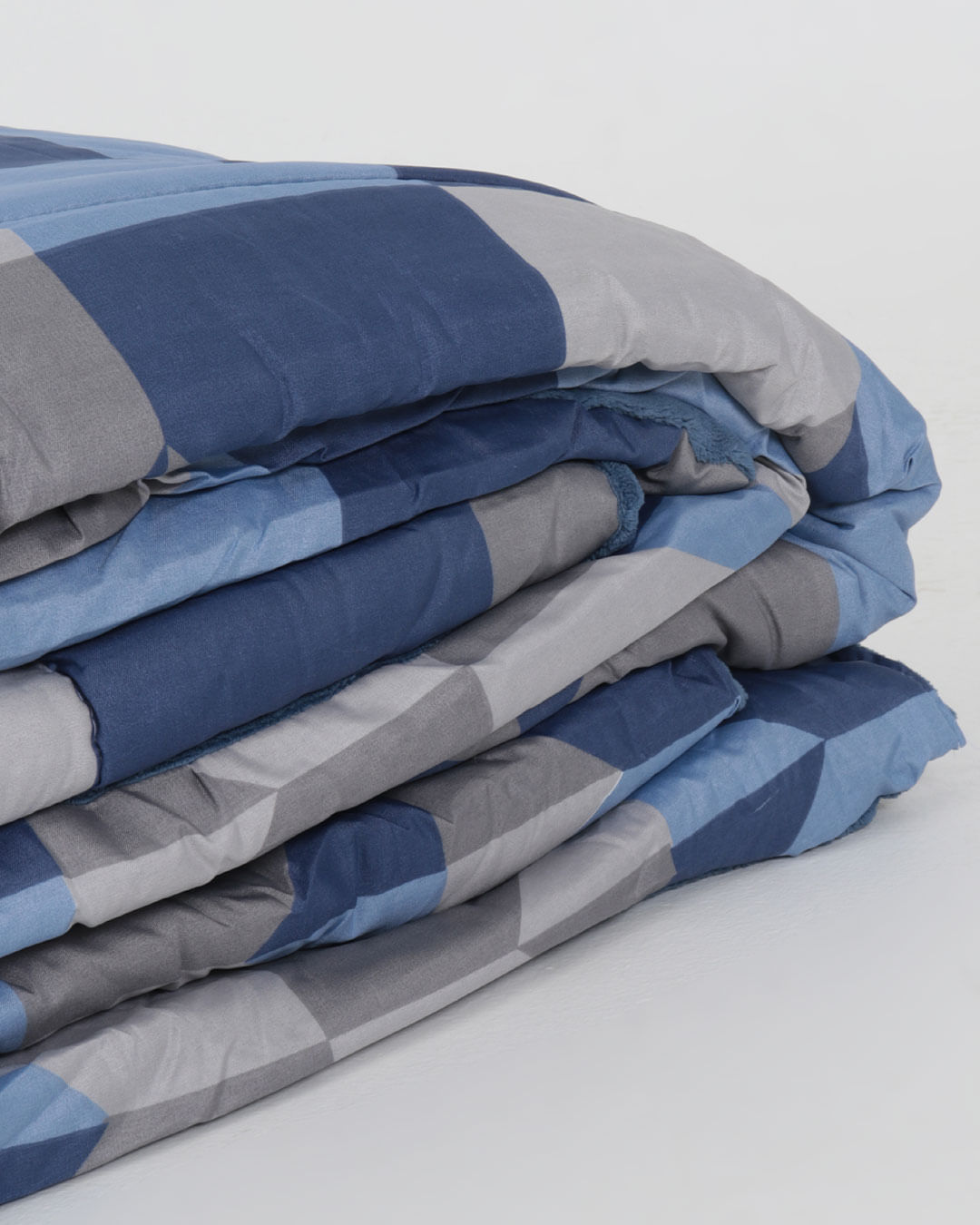 Coberdrom-Casal-Plush-Combo-Soft-Slim---Azul-Geometrico