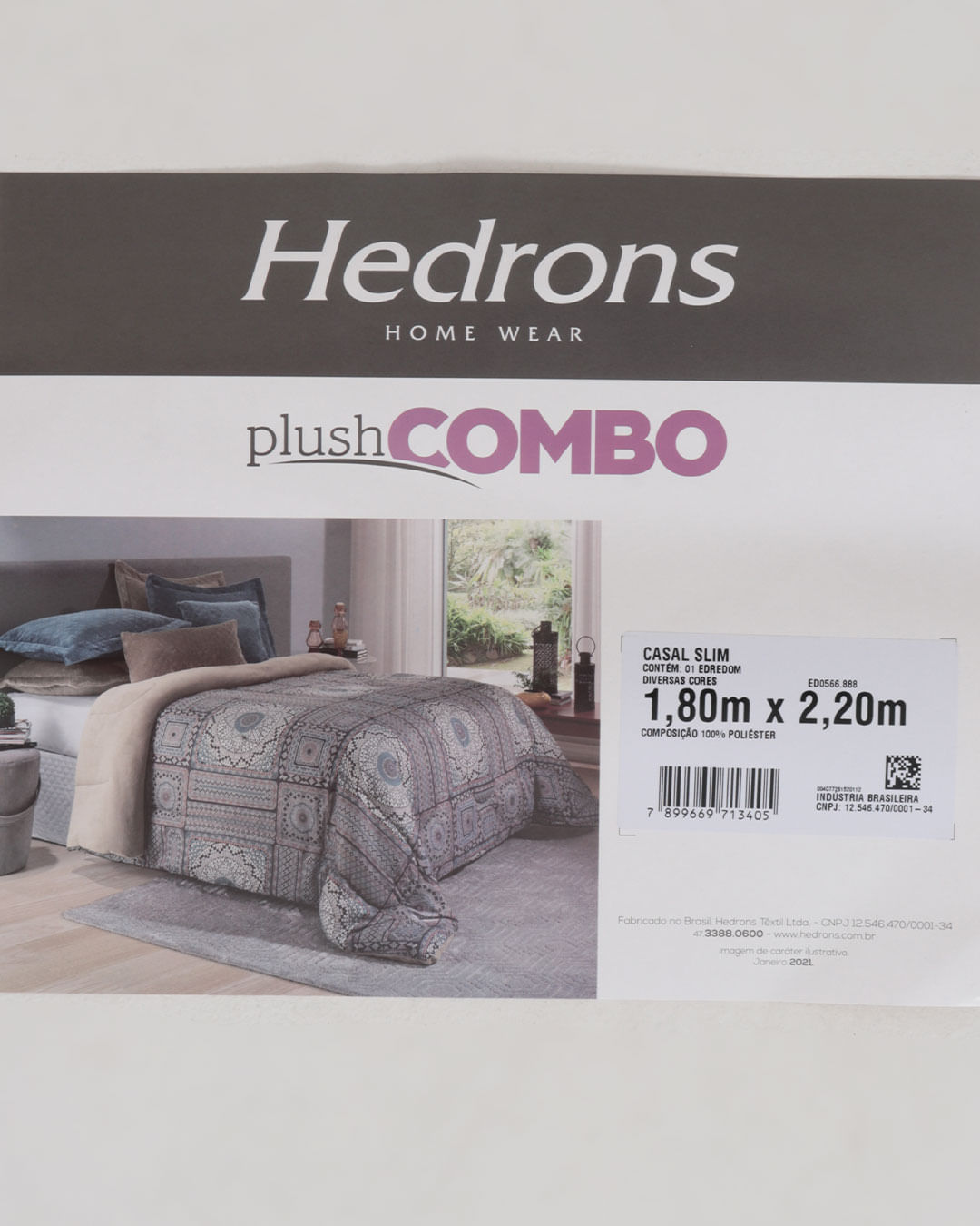 Coberdrom-Casal-Plush-Combo-Soft-Slim---Marrom-Medio