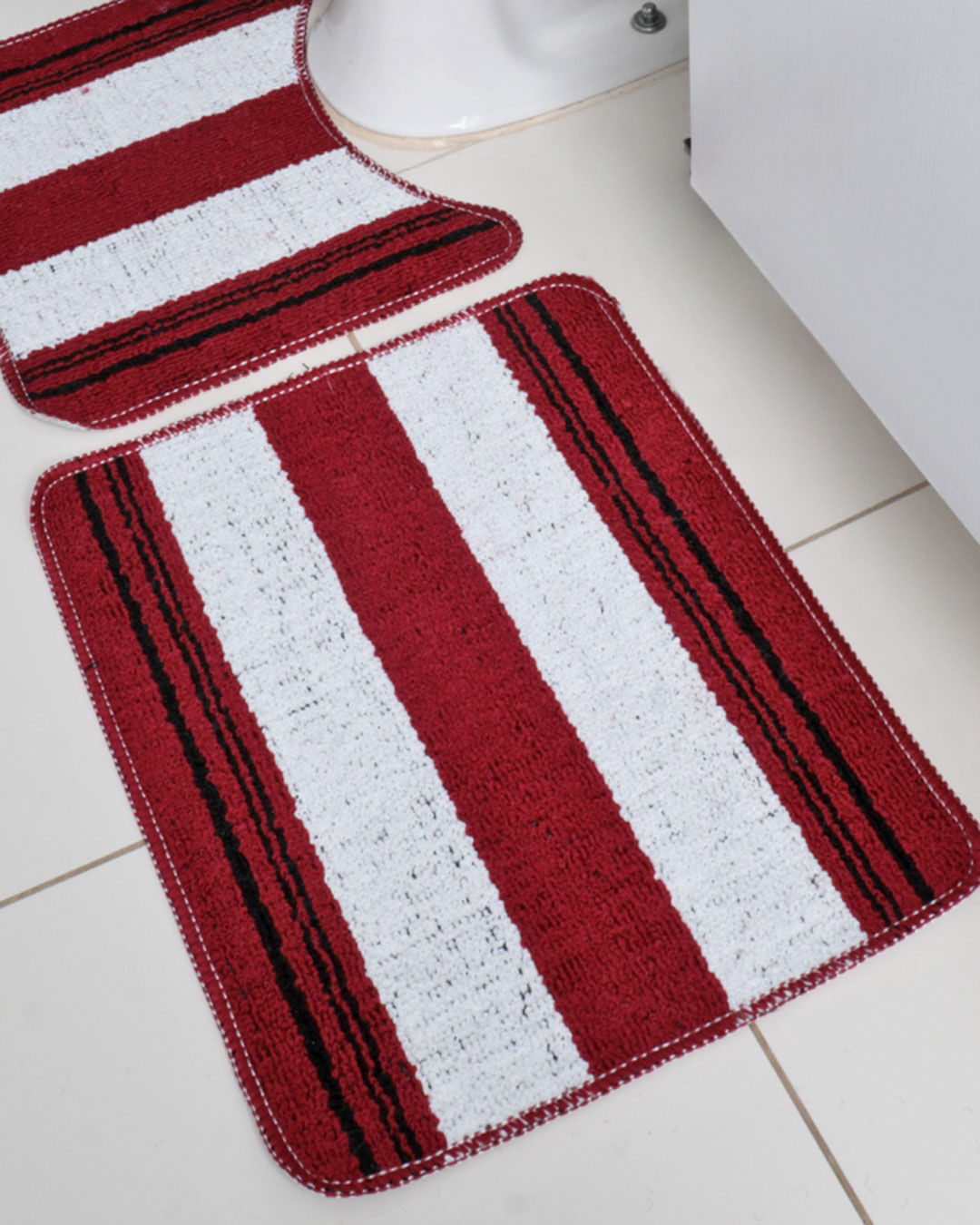 Jogo-De-Banheiro-3-Pcs-Bronze---Vermelho-Listrado