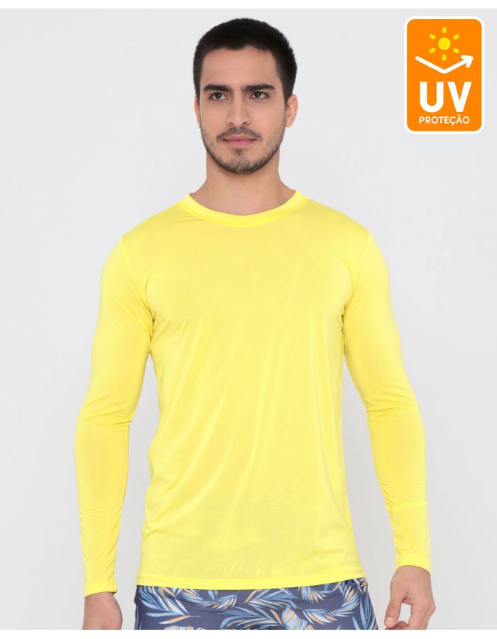 Camiseta-Cm6801-Manga-Longa--Uv---Amarelo-Medio