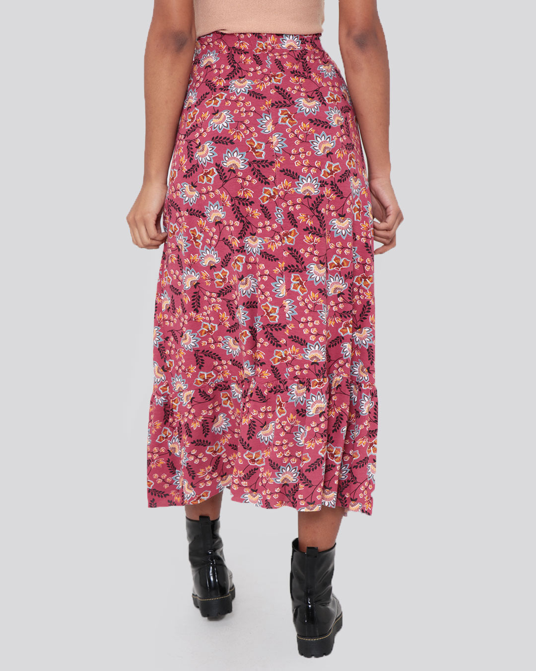 Saia-Longa-Visco-Estampa-Floral-5086---Vinho-Floral
