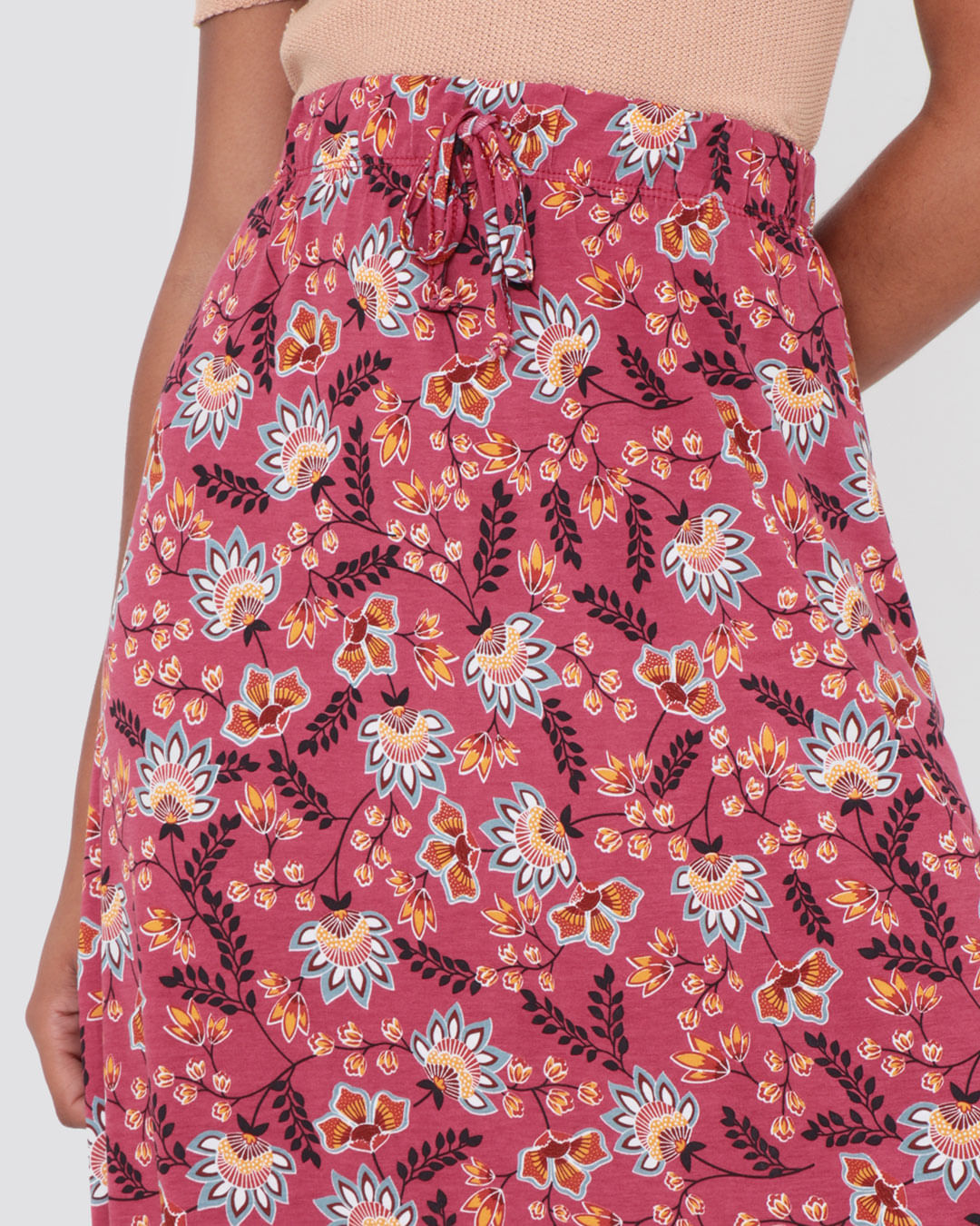 Saia-Longa-Visco-Estampa-Floral-5086---Vinho-Floral