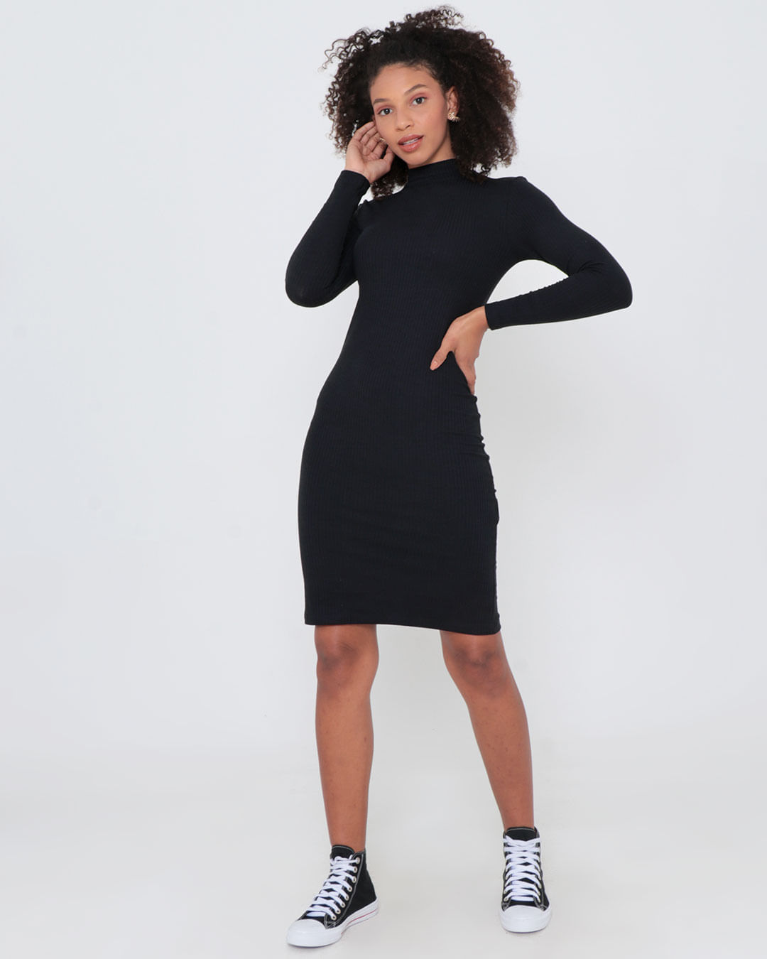 Vestido-Ml-Rib-Gola-Alta-21219---Preto