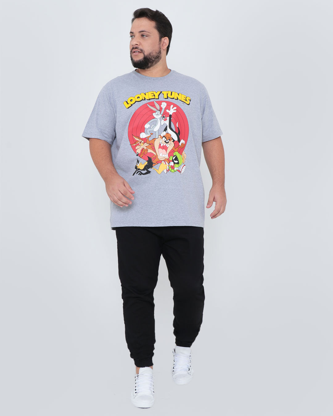 Camiseta-0019096-Looney-Tunes-Plus-M---Cinza-Claro