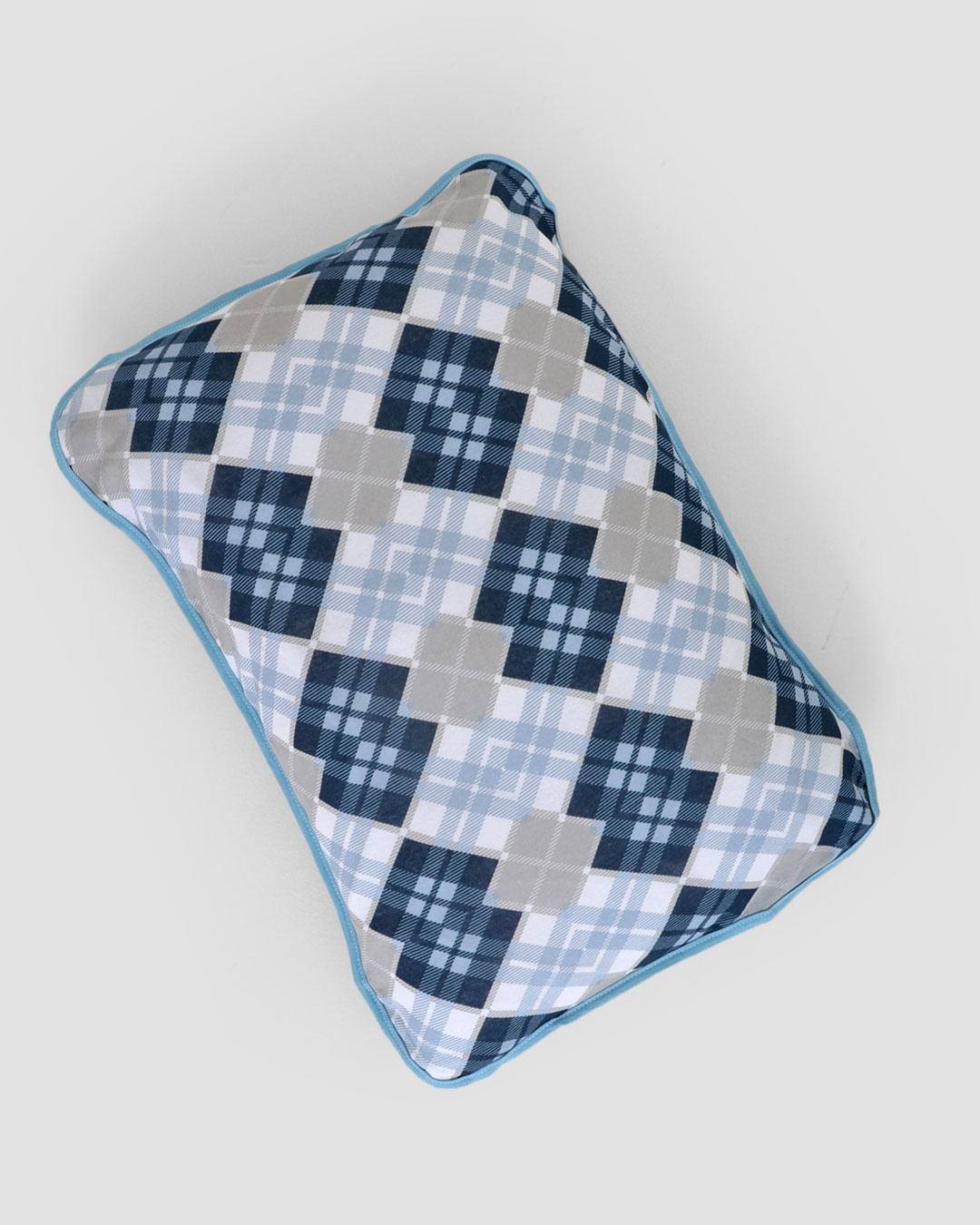 Jg-De-Cama-Solteiro-Slim-2-Pcs---Azul-Xadrez