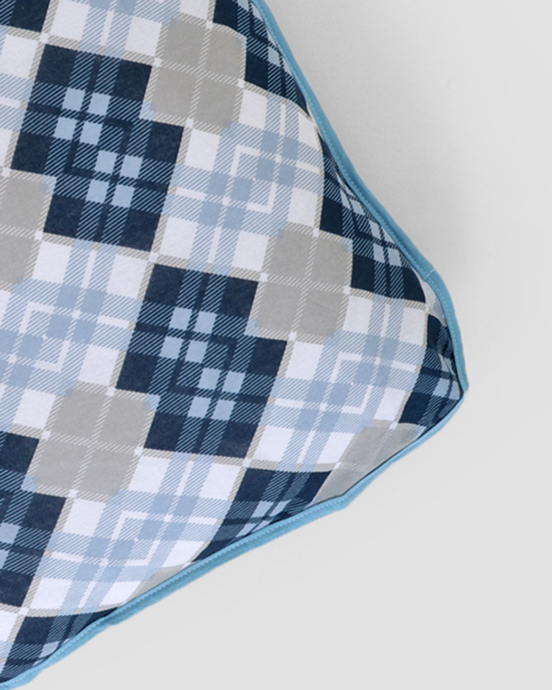 Jg-De-Cama-Solteiro-Slim-2-Pcs---Azul-Xadrez