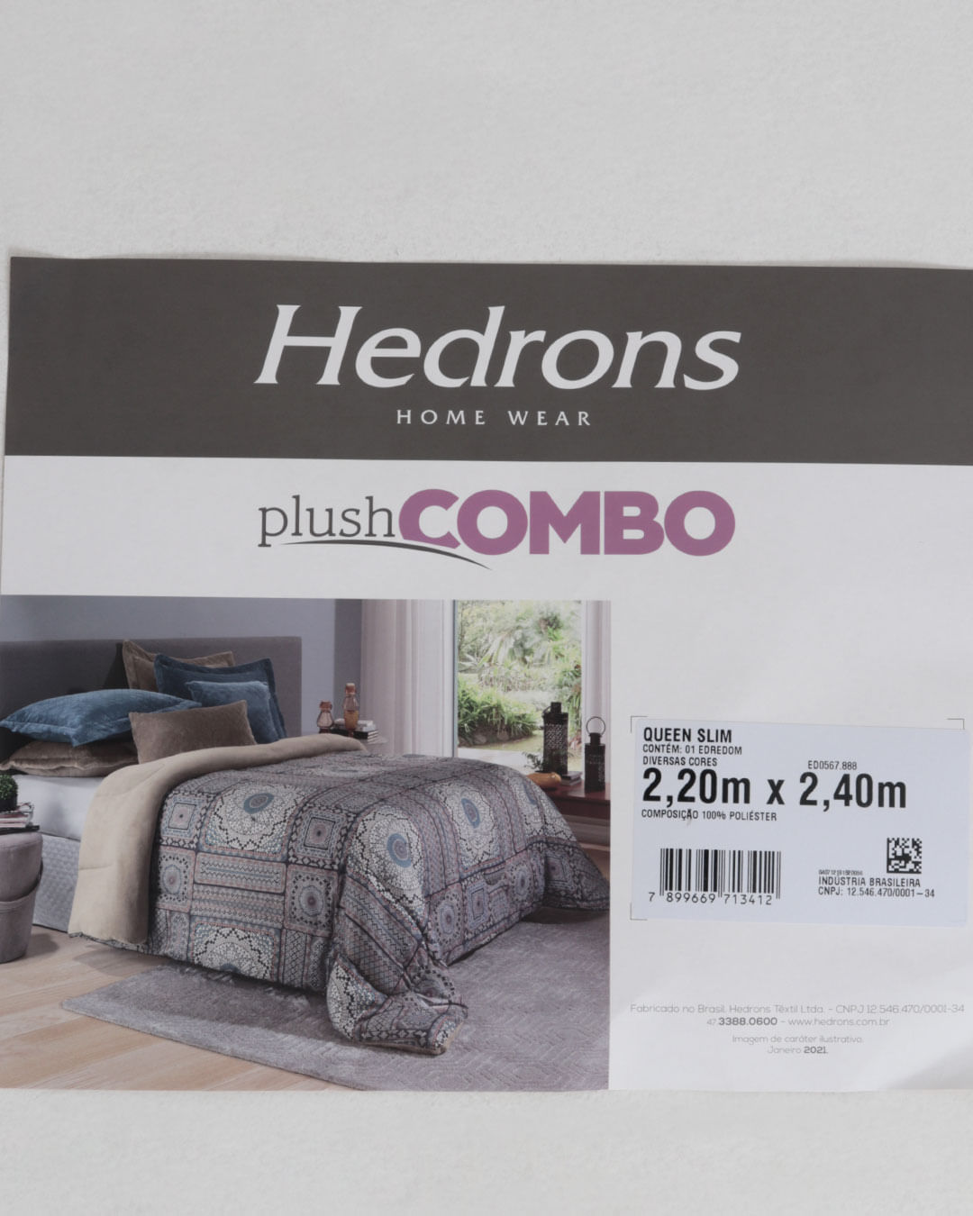 Coberdrom-Queen-Plush-Combo-Soft--Slim---Vinho