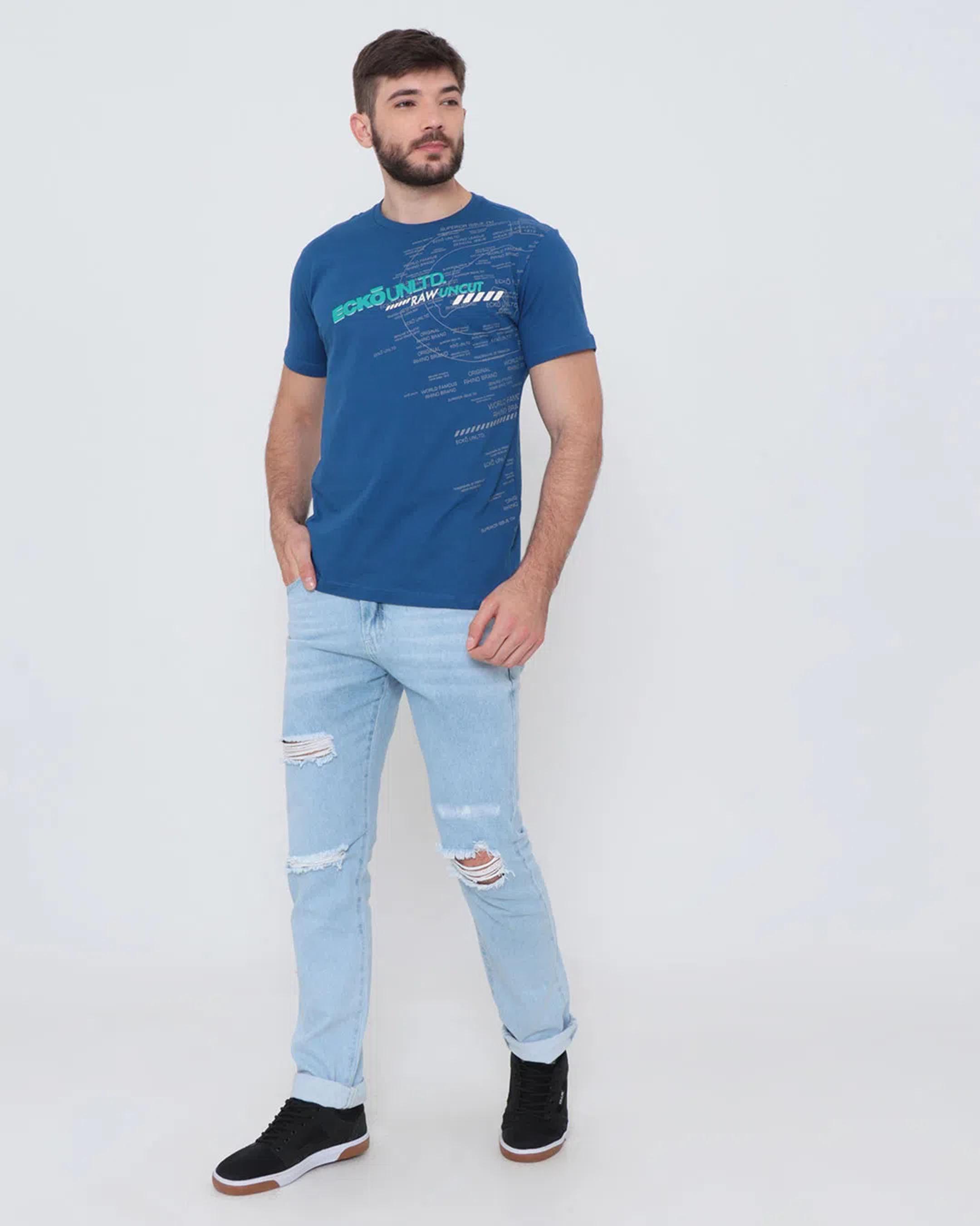 Camiseta-Ek-U060a-Masc-Estampada---Azul-Medio