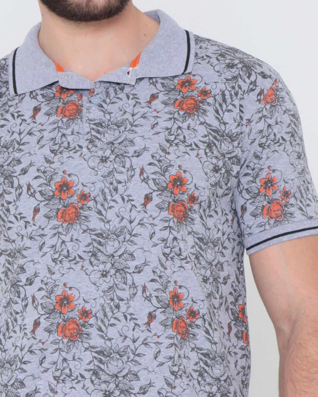Polo-Ib11611-Floral-Mescla-Pgg---Cinza-Floral