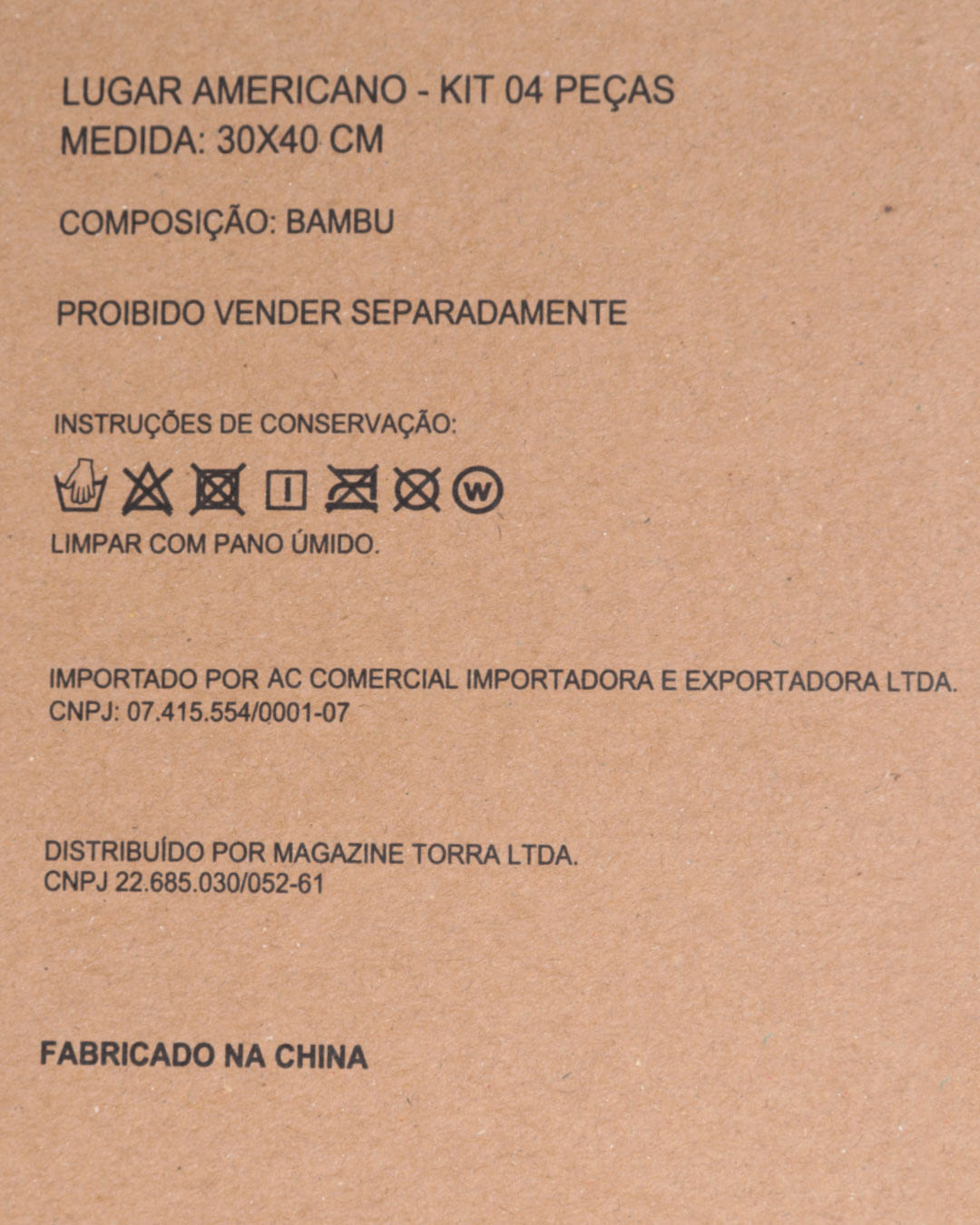 Kit-04pcs-Jogo-Americano-Bamboo---Azul-Medio