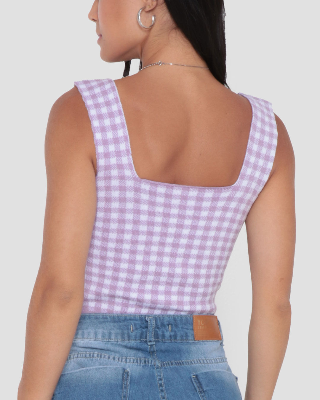 Regata-H026-Tricot-Cropped-Vichy---Lilas-Xadrez