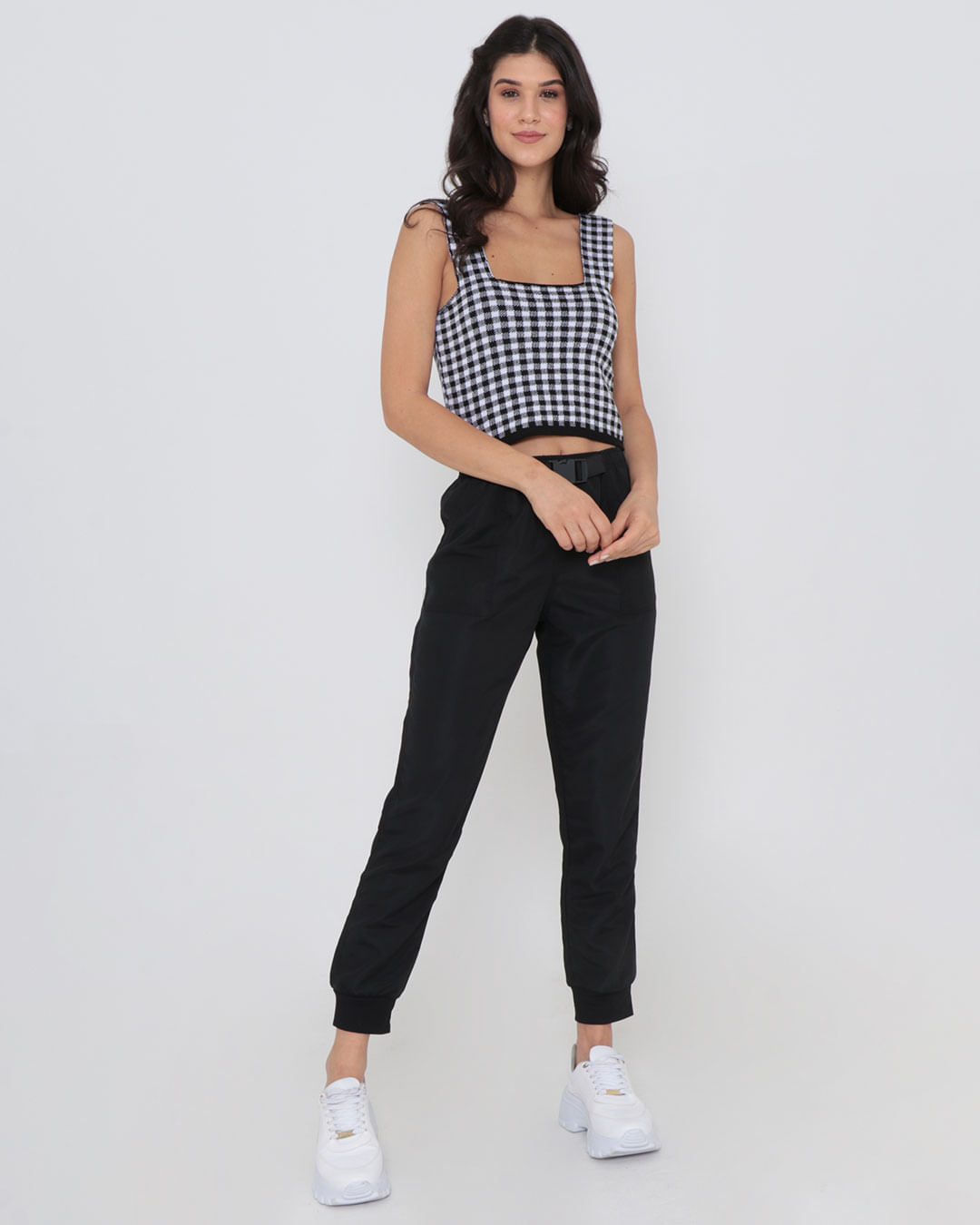Regata-H026-Tricot-Cropped-Vichy---Preto-Xadrez