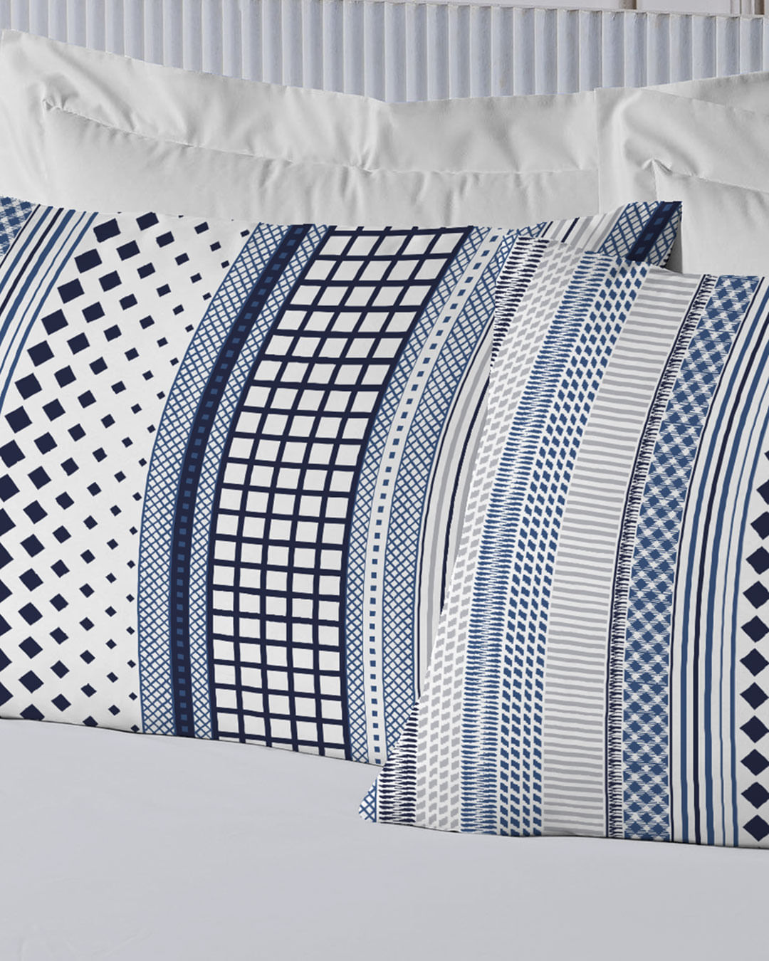 Jogo-De-Cama-Casal-3-Pcs--Essenza---Azul-Geometrico