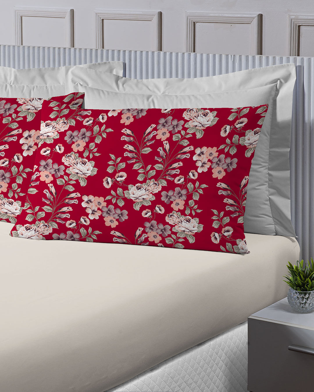 Jogo-De-Cama-Casal-3-Pcs--Essenza---Vermelho-Floral