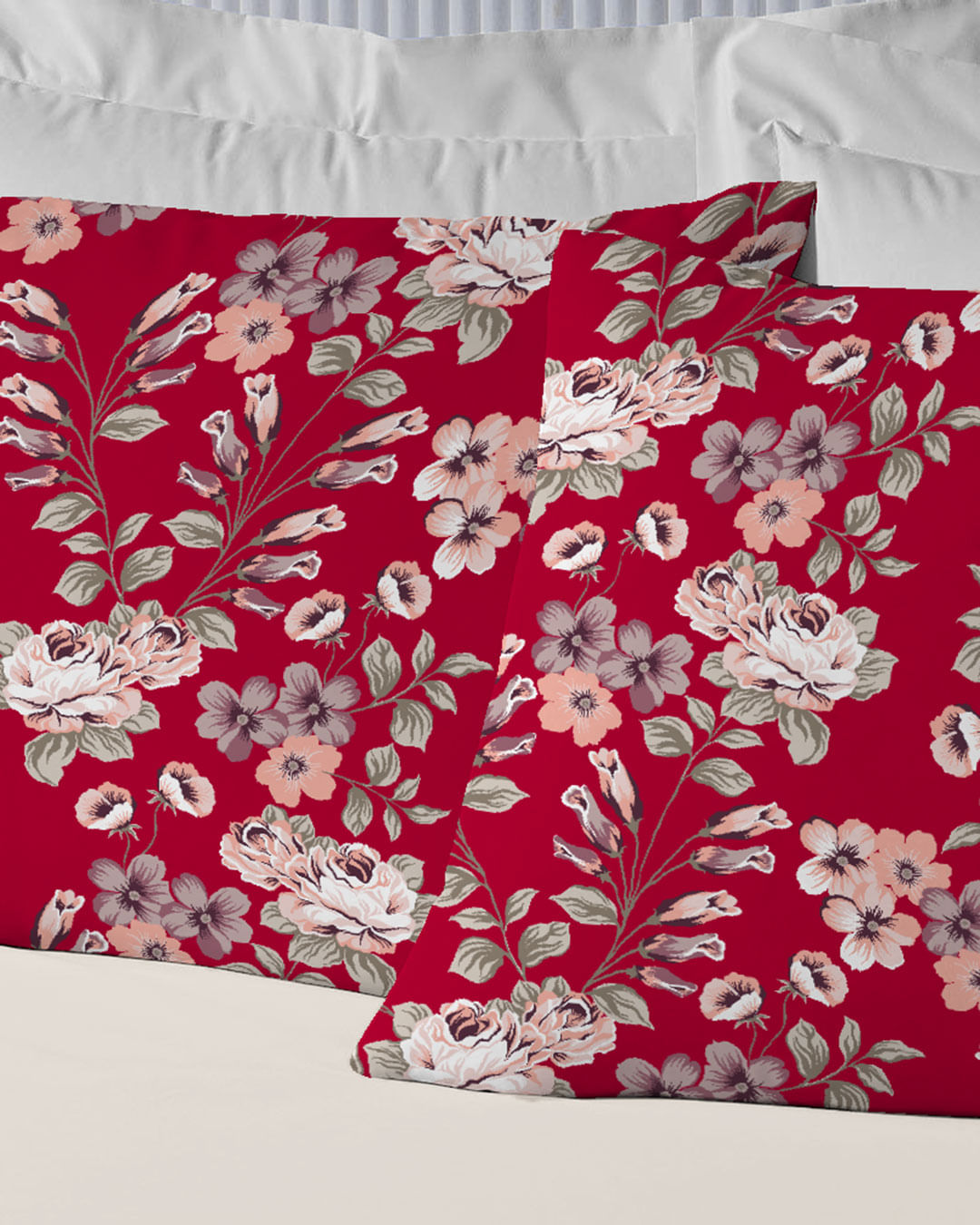 Jogo-De-Cama-Casal-3-Pcs--Essenza---Vermelho-Floral