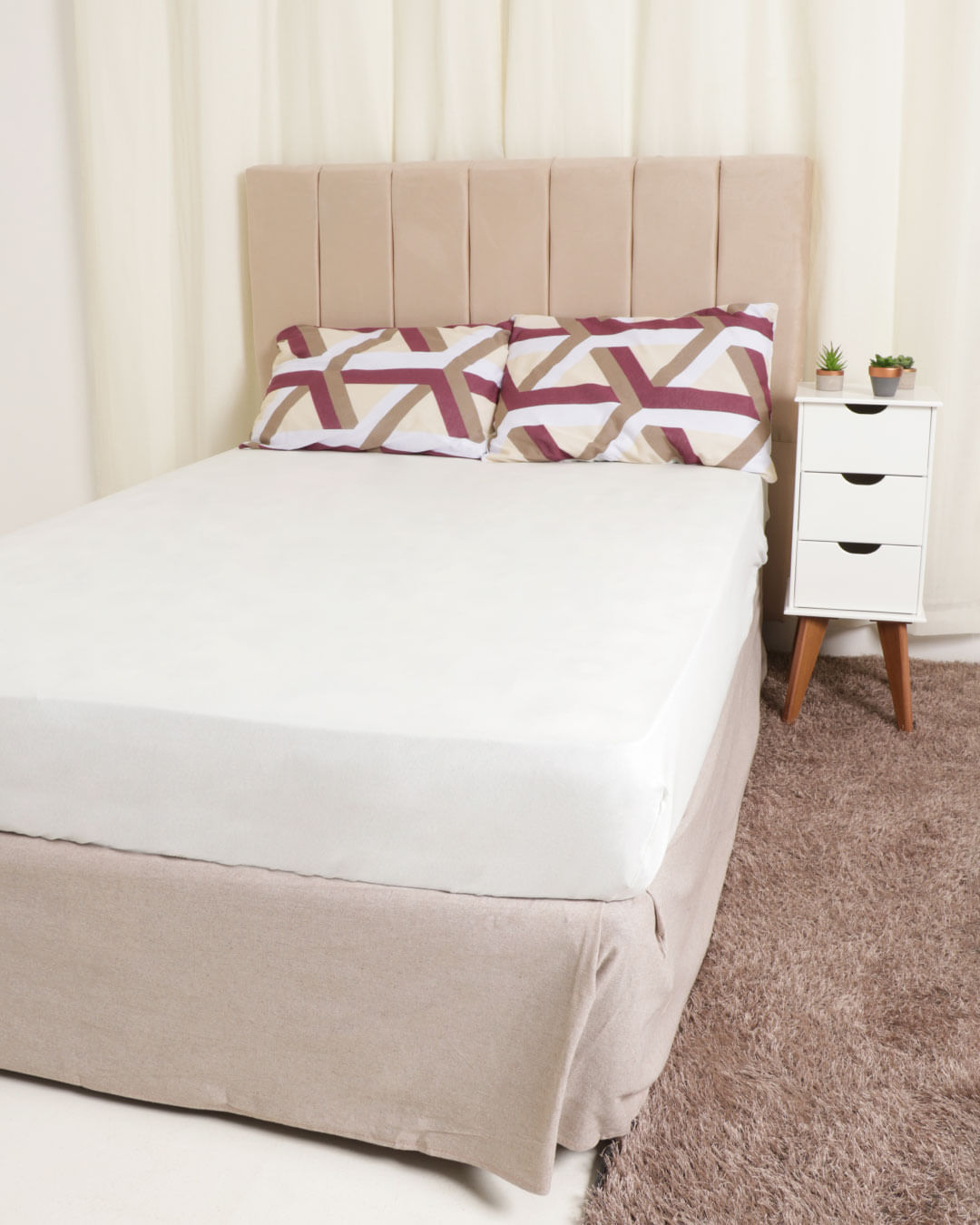 Jg-De-Cama-Casal-Slim-3-Pcs---Bege-Claro