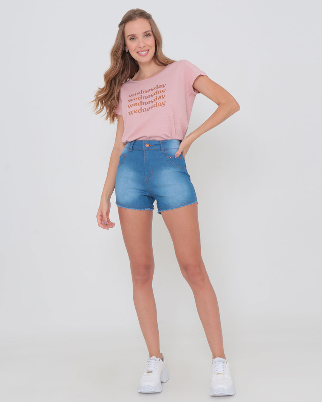 Camiseta-3333-Silk-Wednesday-Rose-M6---Rosa-Claro