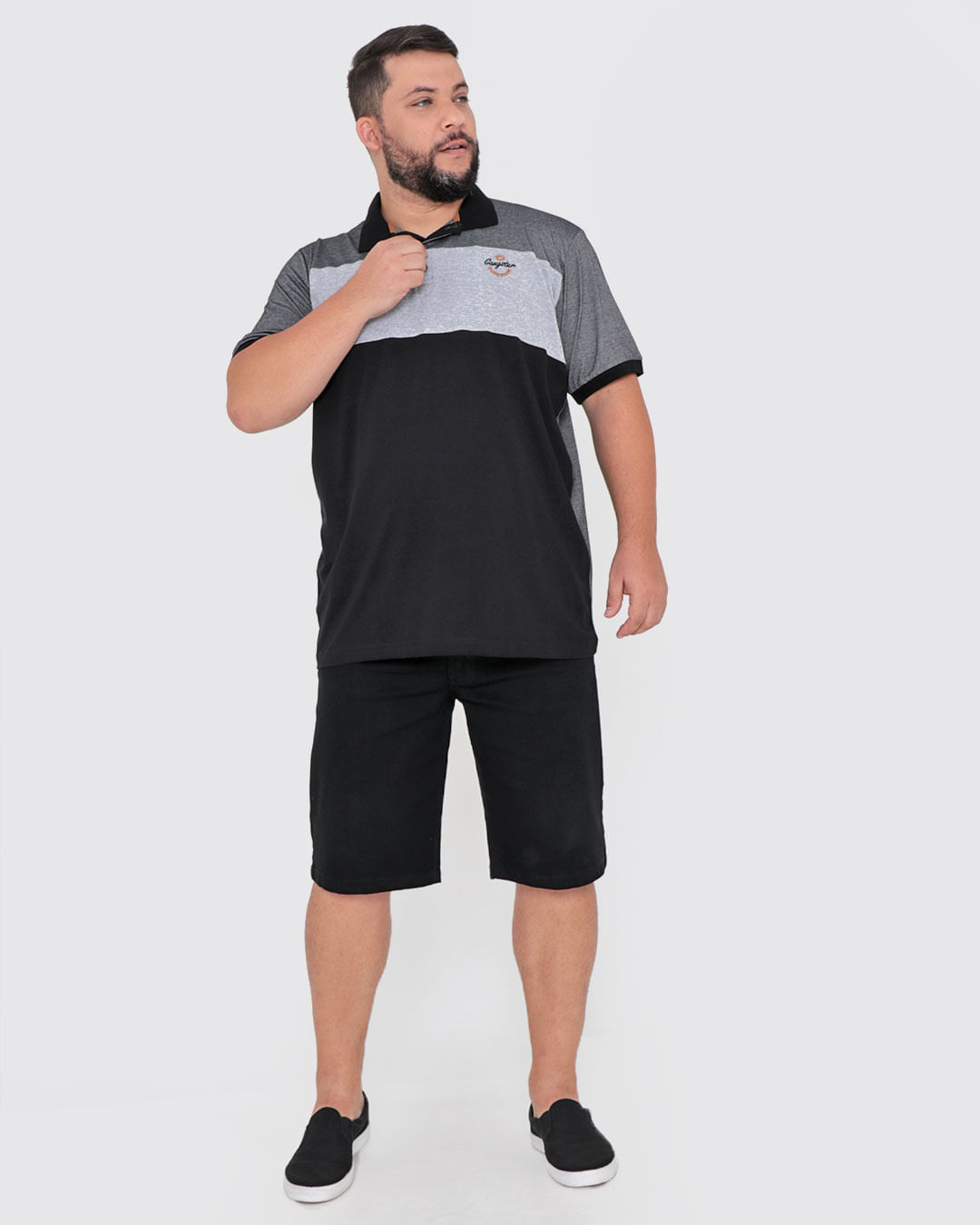Polo-64410066-Gangster-Dif-Plus---Preto