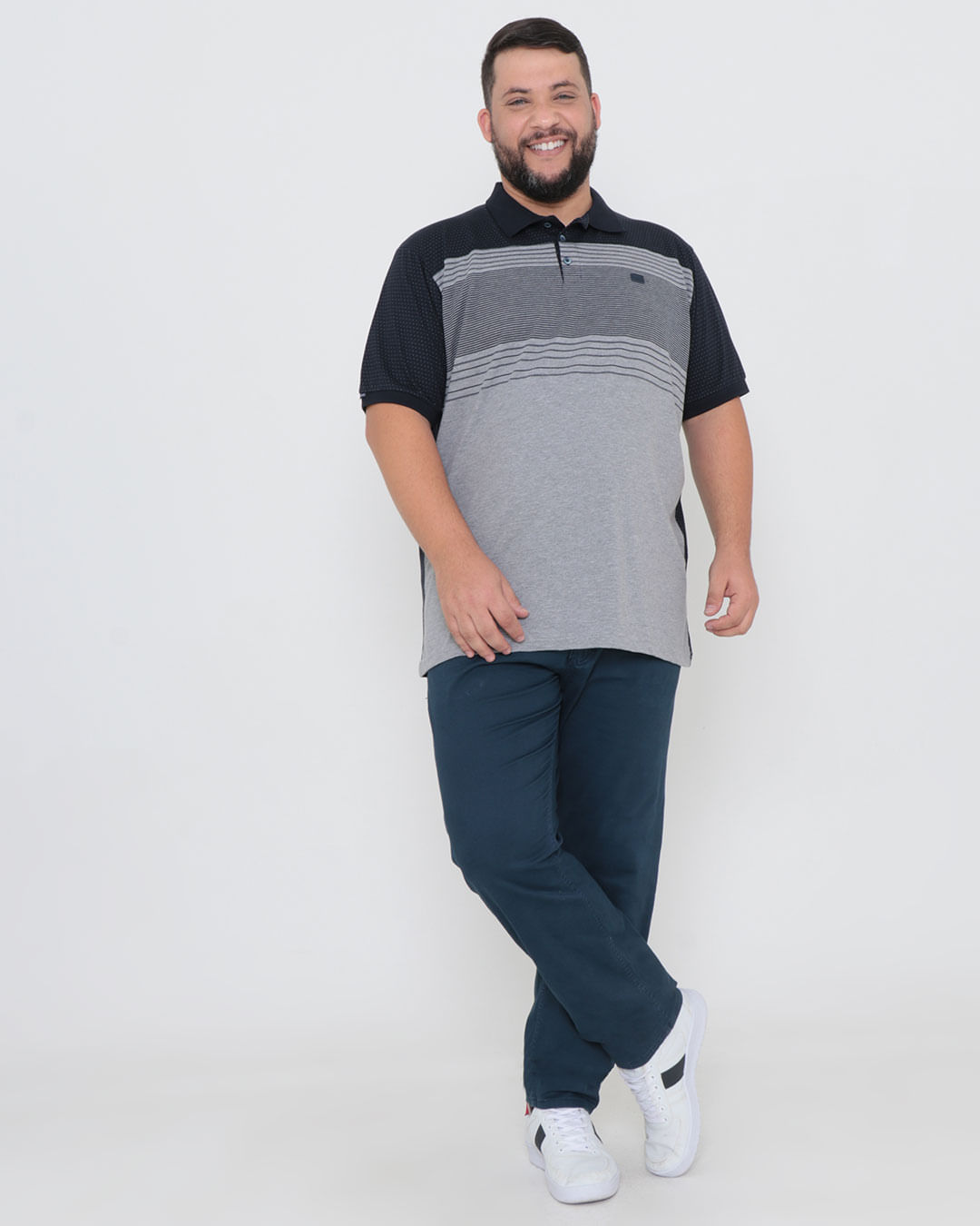Polo-64560055-Gangster-Dif-Plus---Marinho-Listrado