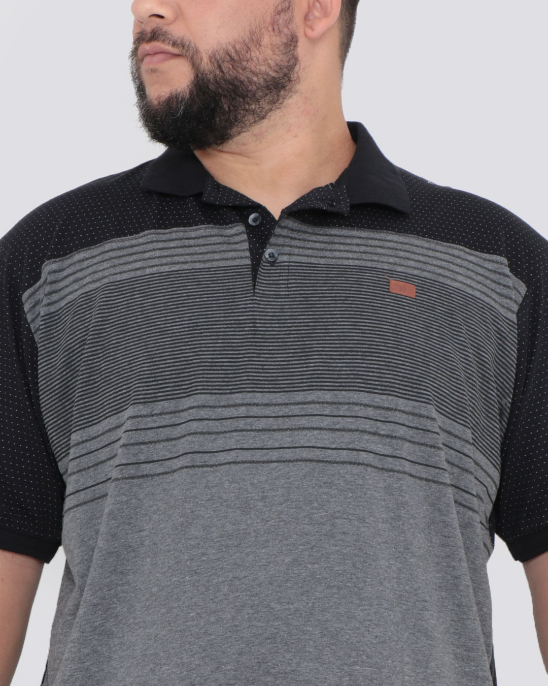 Polo-64560055-Gangster-Dif-Plus---Preto-Listrado