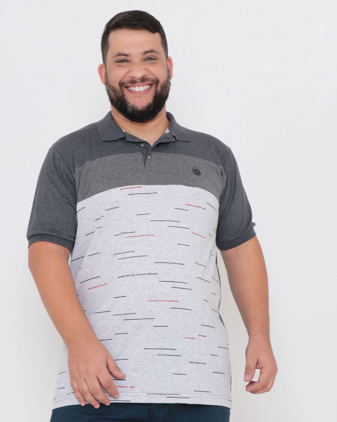 Polo-64410063-Gangster-Dif-Plus---Cinza-Escuro