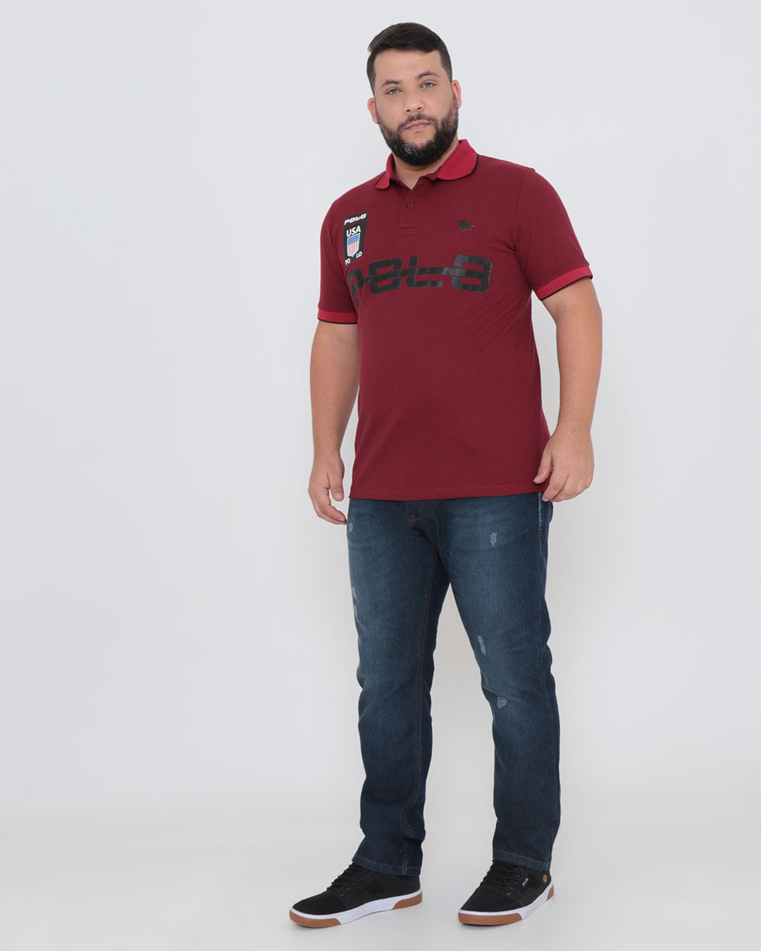 Polo-18548-Piquet-Est-Plus-Ec---Vermelho-Escuro