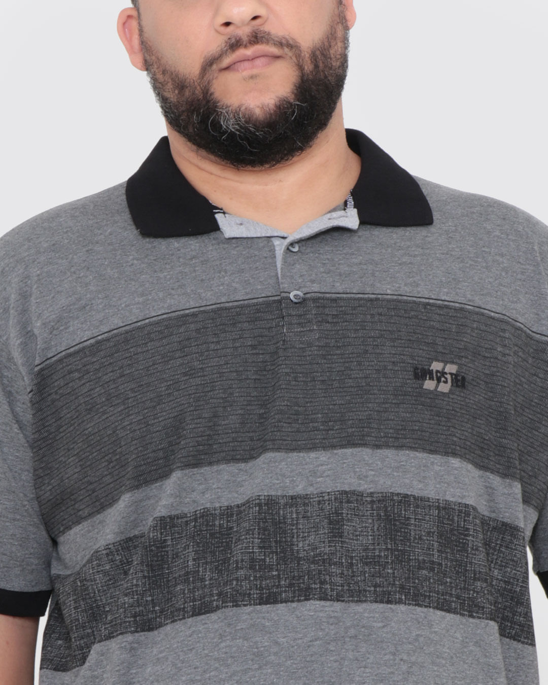 Polo-64410094-Gangster-Dif-Plus---Cinza-Medio