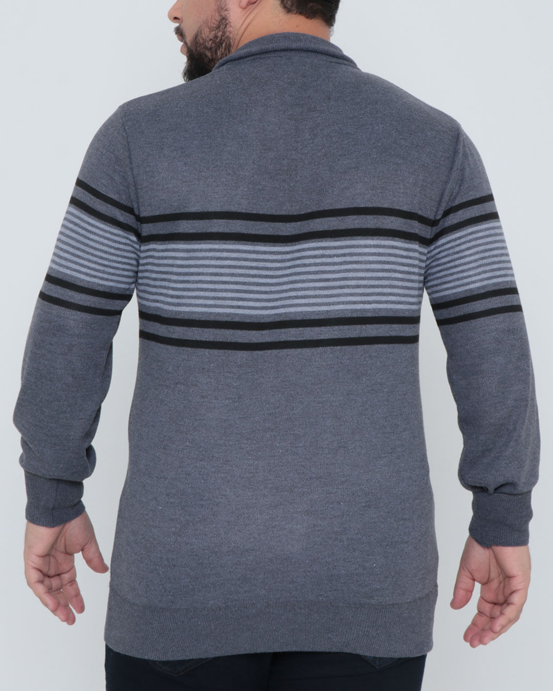 Tricot-Hv5062-001tg-Meio-Zip-List-Plus---Cinza-Medio