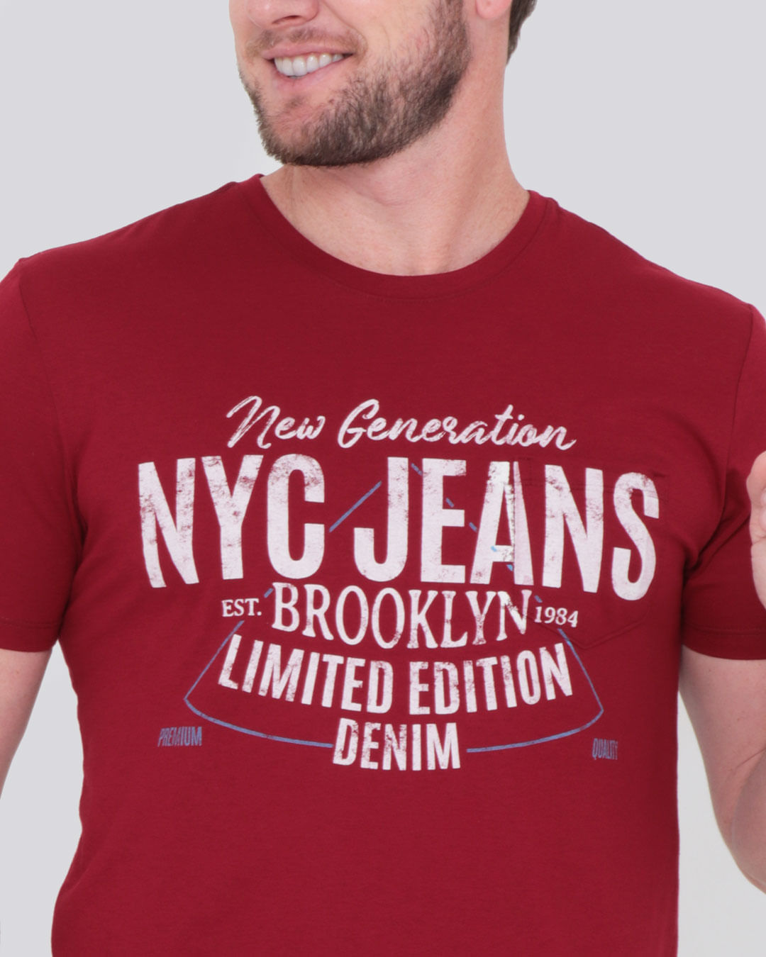 Camiseta-Tt454-Com-Bolso-Verm-Pgg---Vermelho-Escuro