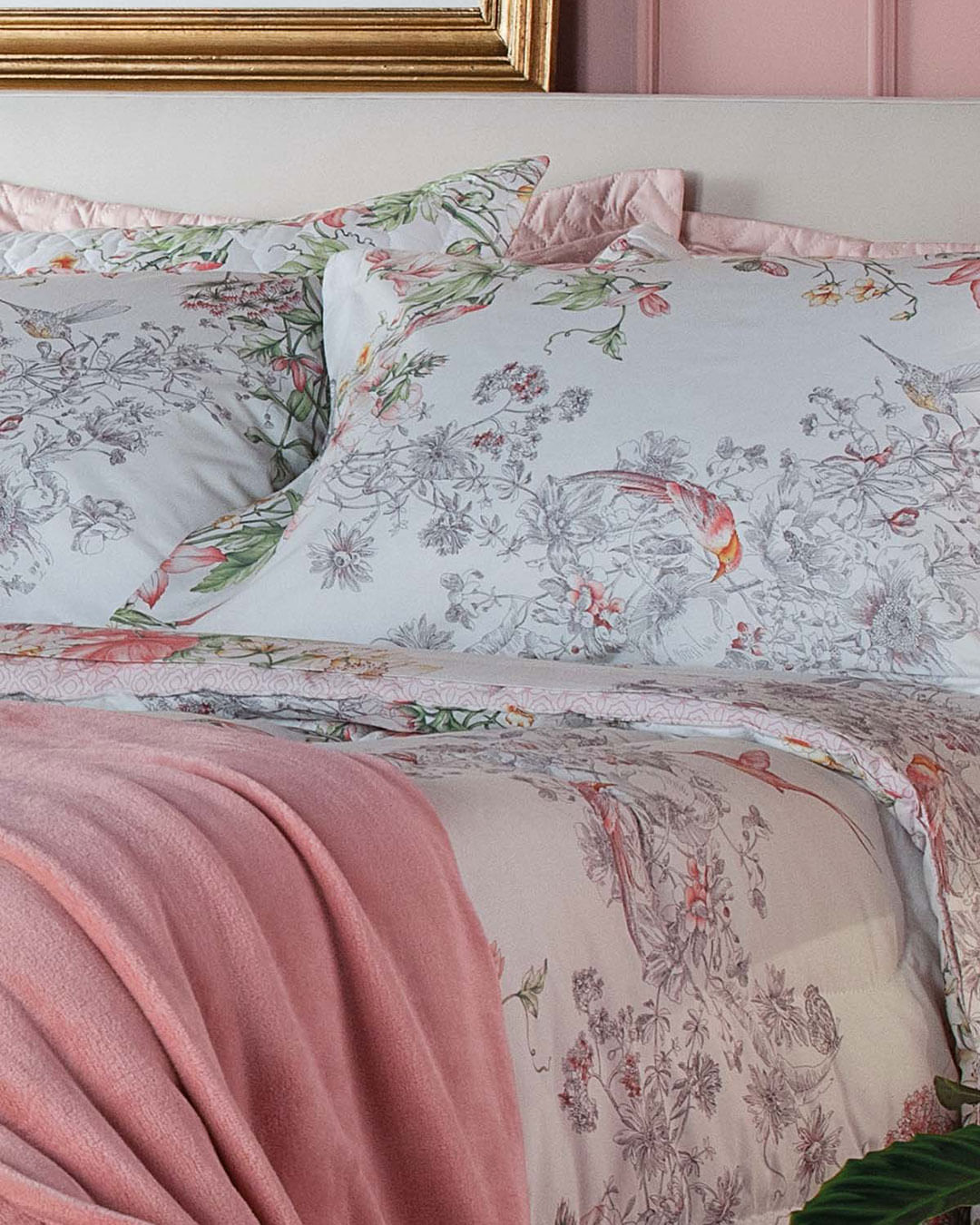Jg-Cama-Casal-Isabelle---4-Pc---Branco-Floral