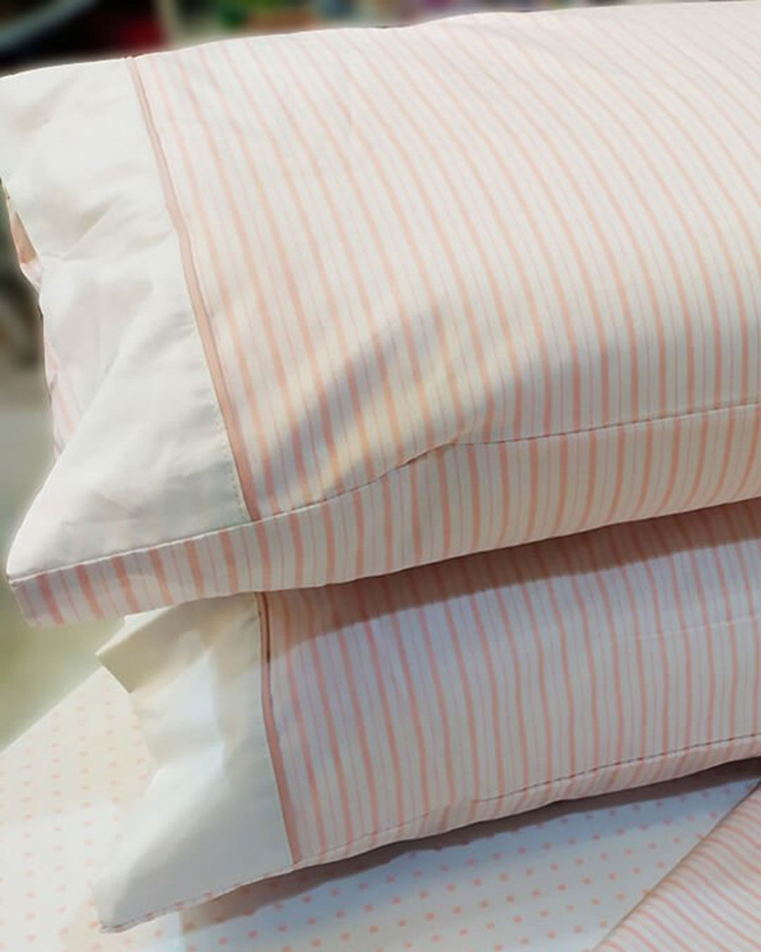 Jg-Cama-Casal-Essencial-Rosa---4-Pc---Rosa-Listrado