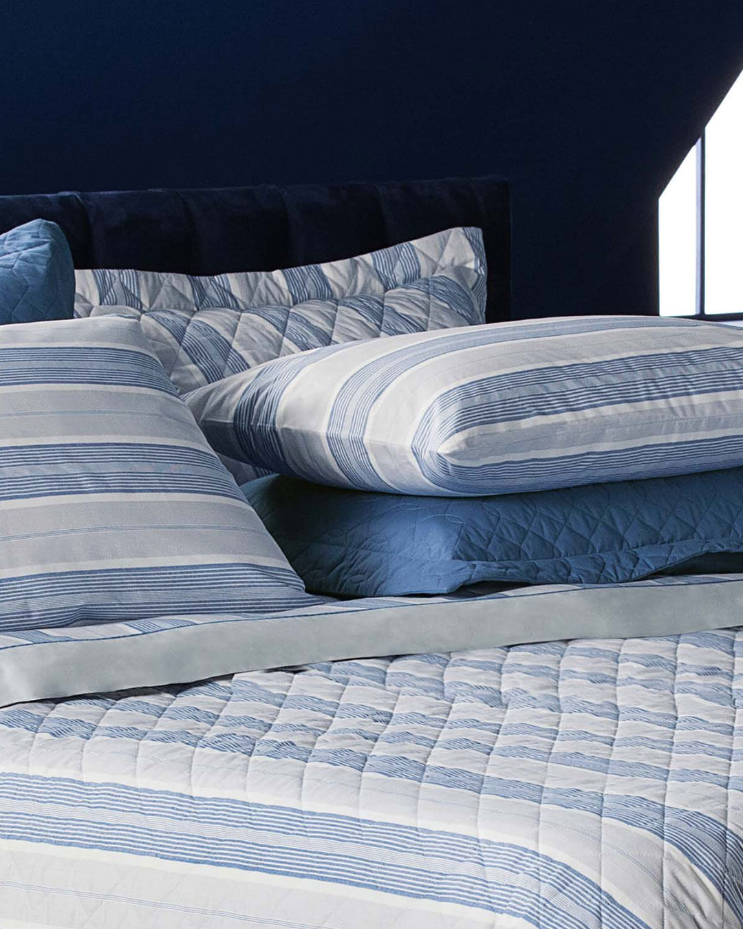 Jg-Cama-Casal-Basic---4-Pc---Cinza-Listrado