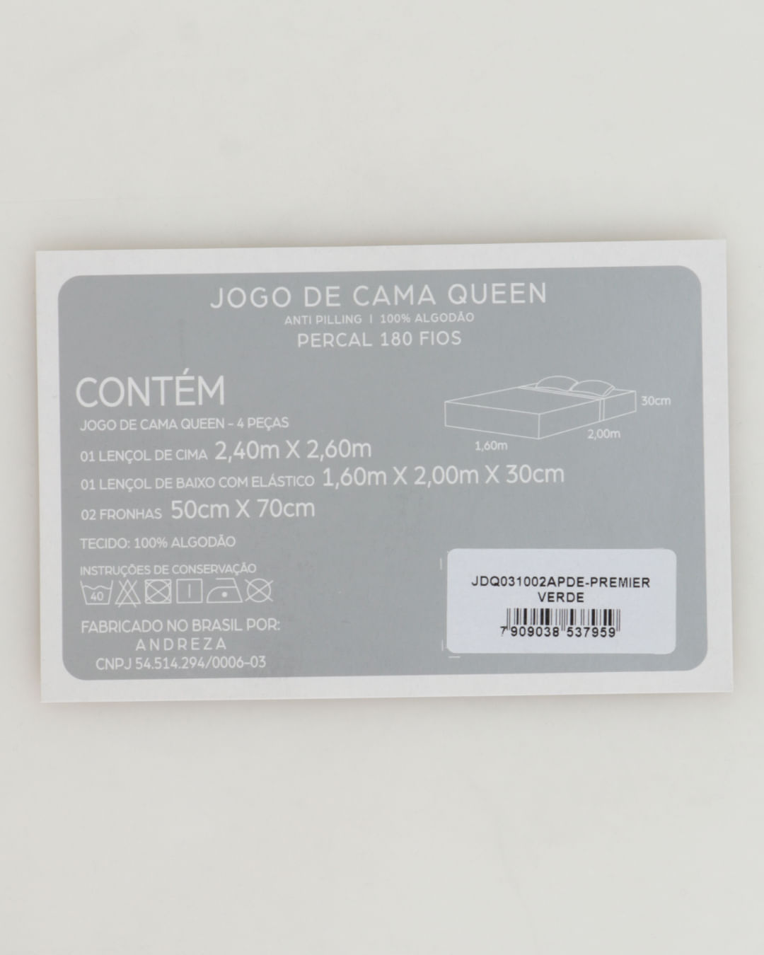 Jg-Cama-Queen-Premier-Verde---4-Pc---Verde-Claro