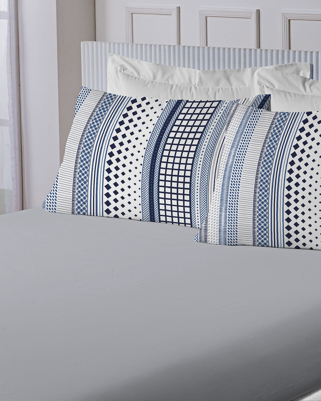 Jogo-De-Cama-Queen-3-Pcs-Essenza---Azul-Geometrico