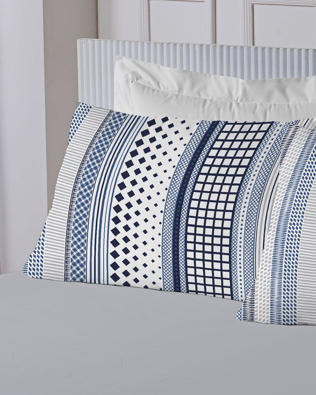 Jogo-De-Cama-Queen-3-Pcs-Essenza---Azul-Geometrico
