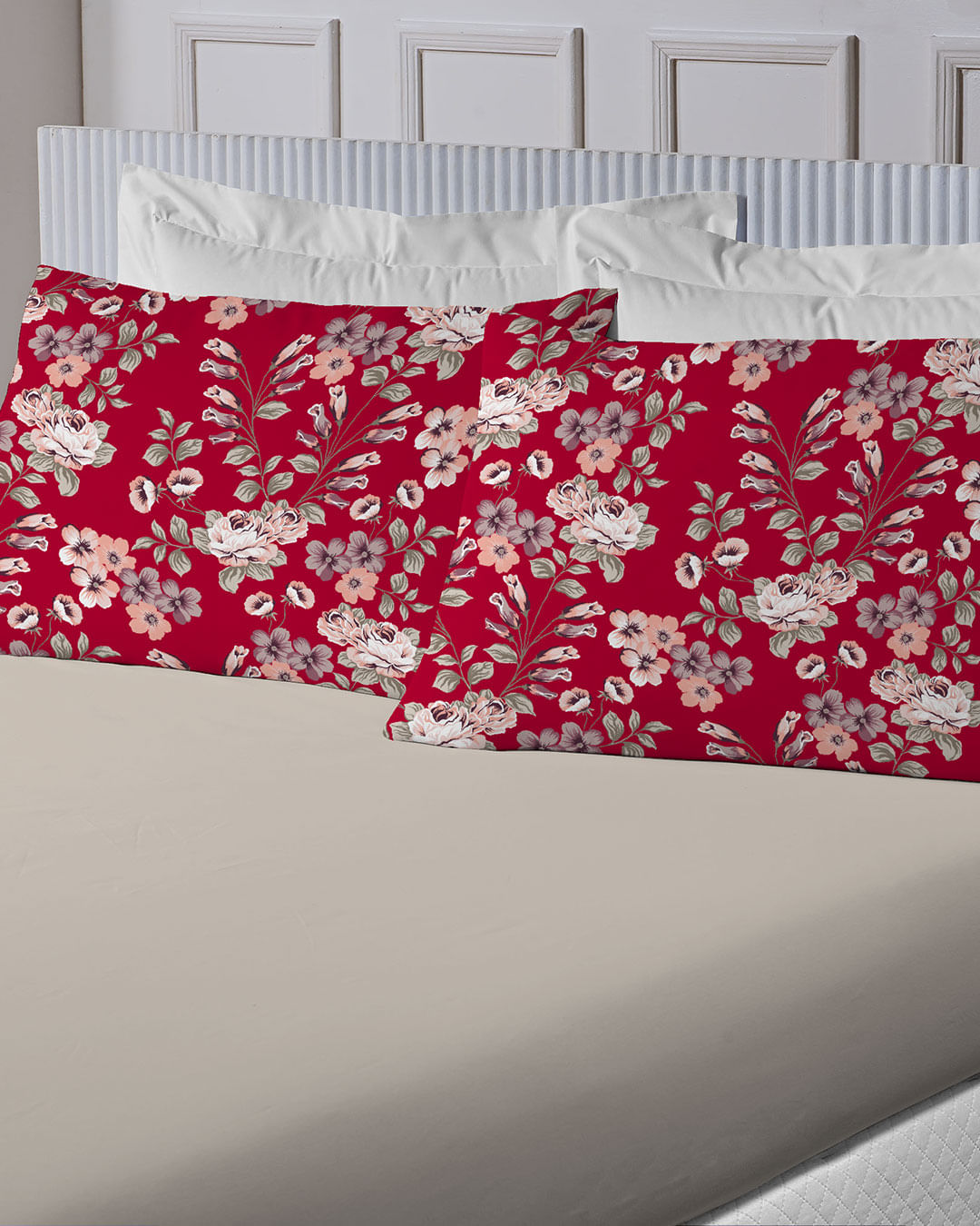 Jogo-De-Cama-Queen-3-Pcs-Essenza---Vinho-Floral