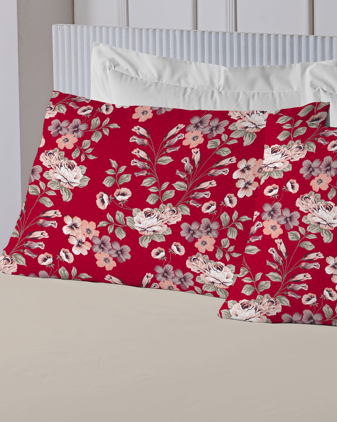 Jogo-De-Cama-Queen-3-Pcs-Essenza---Vinho-Floral