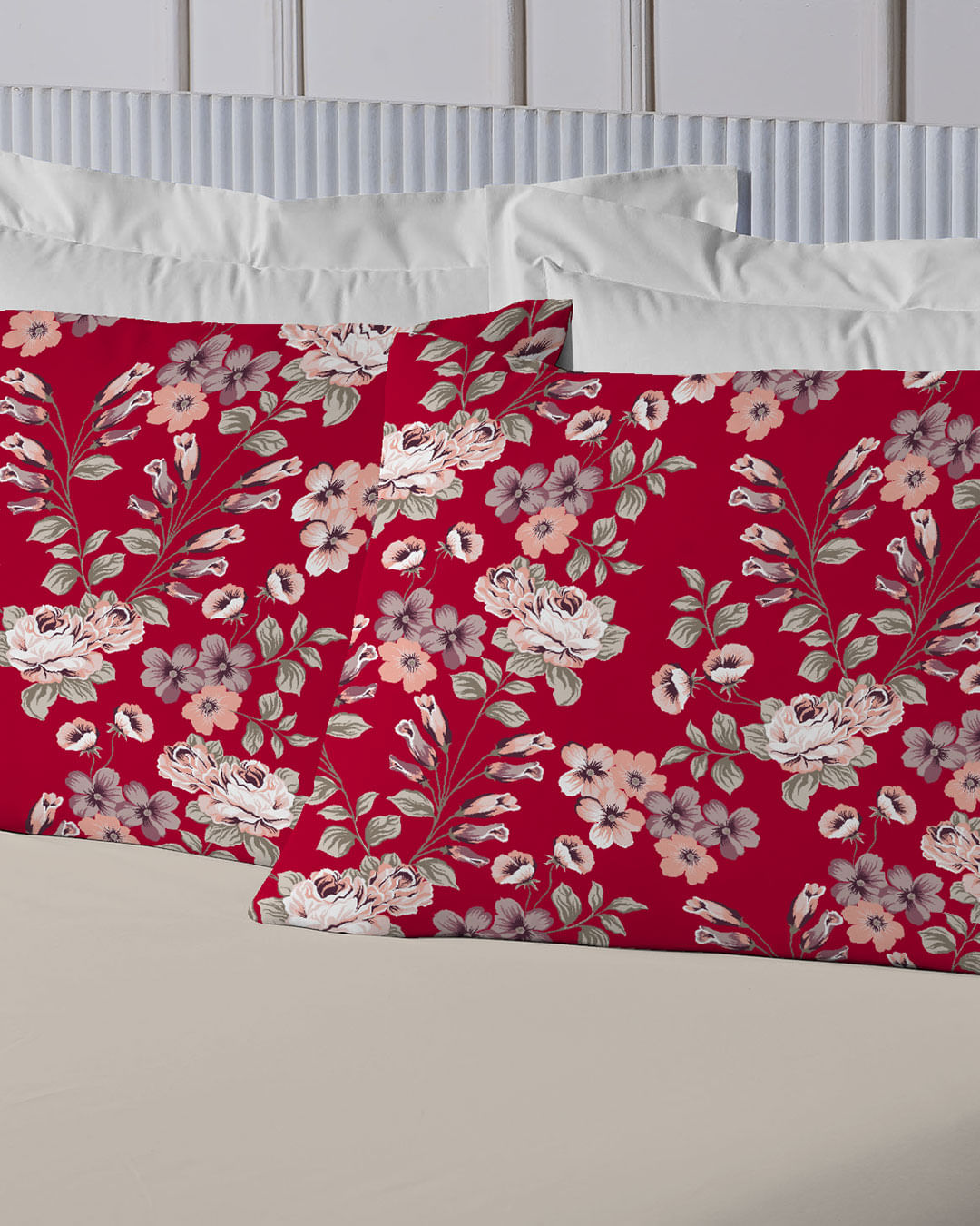 Jogo-De-Cama-Queen-3-Pcs-Essenza---Vinho-Floral