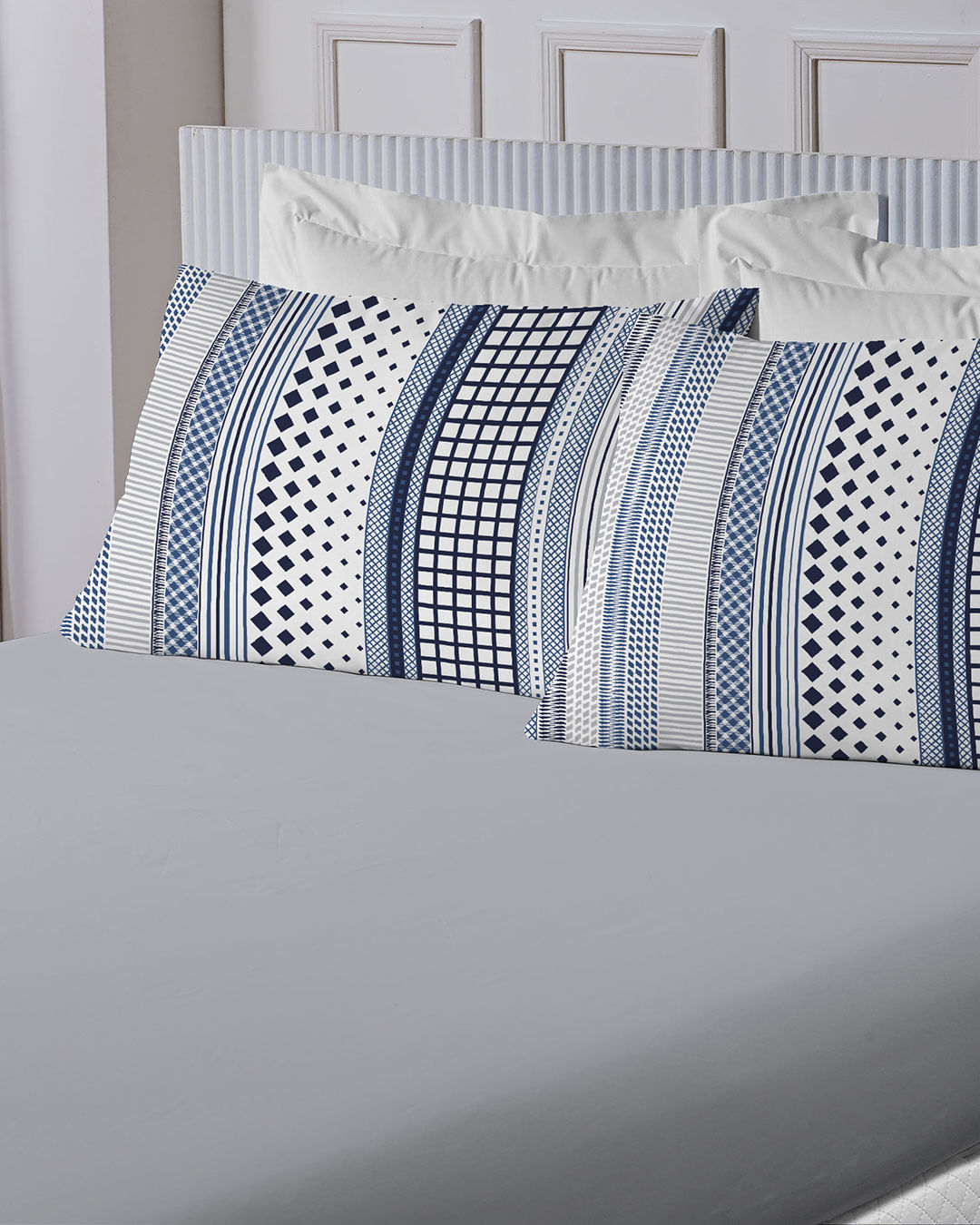 Jogo-De-Cama-King-3-Pcs-Essenza---Azul-Geometrico