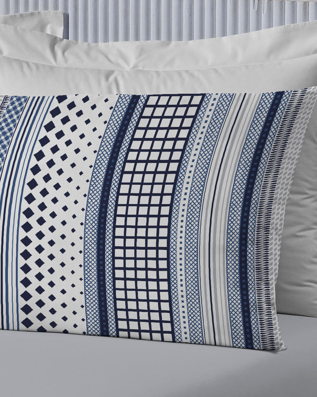 Jogo-De-Cama-King-3-Pcs-Essenza---Azul-Geometrico